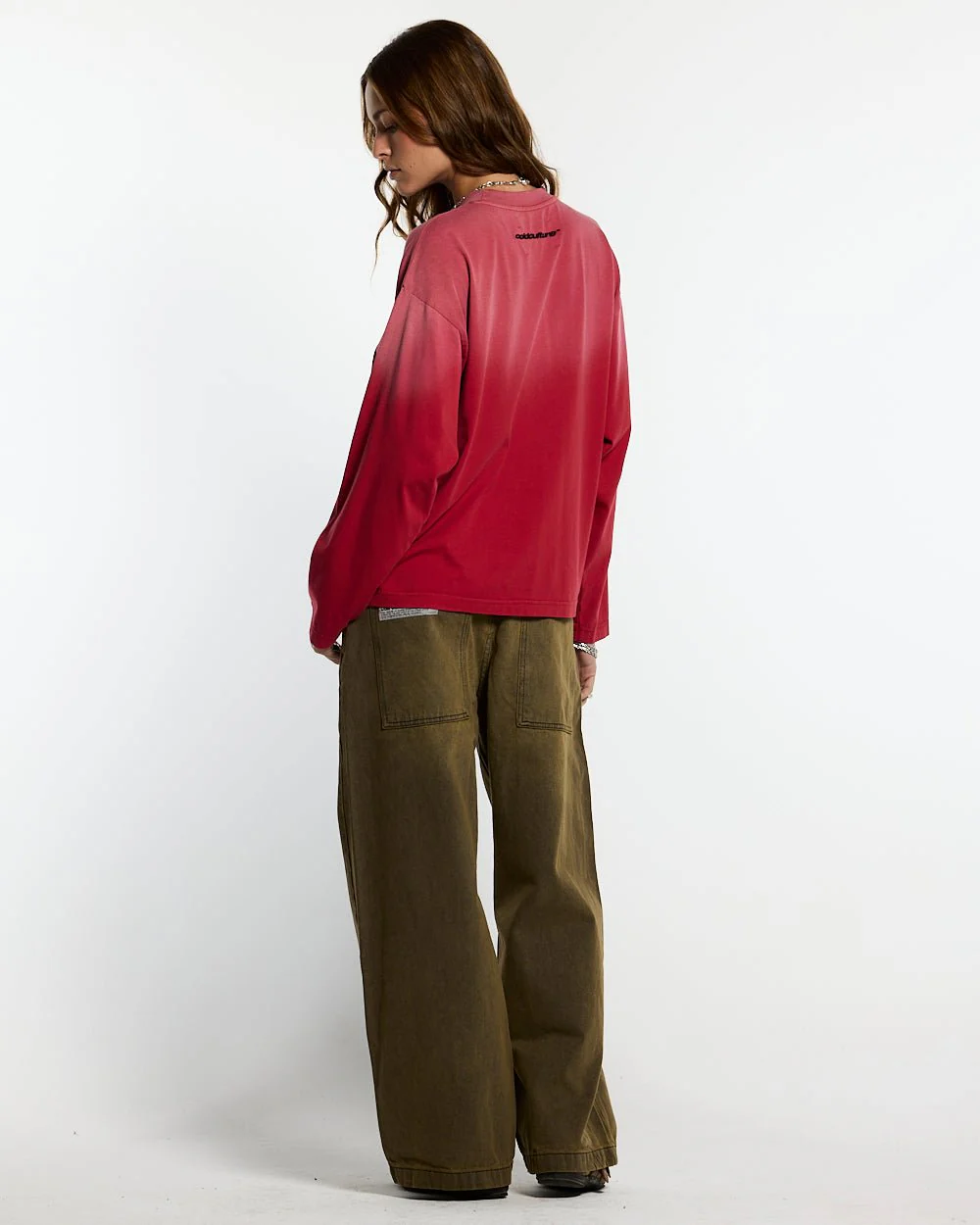 CROSSED SCRIPT LONGSLEEVE RED - Image 6