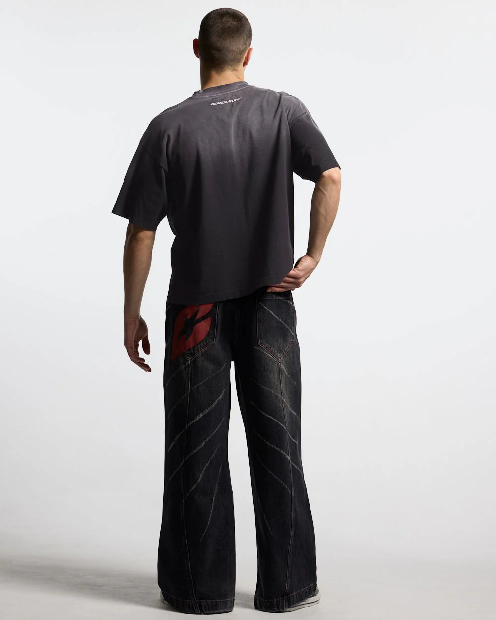 CROSSED SCRIPT TEE BLACK - Image 4