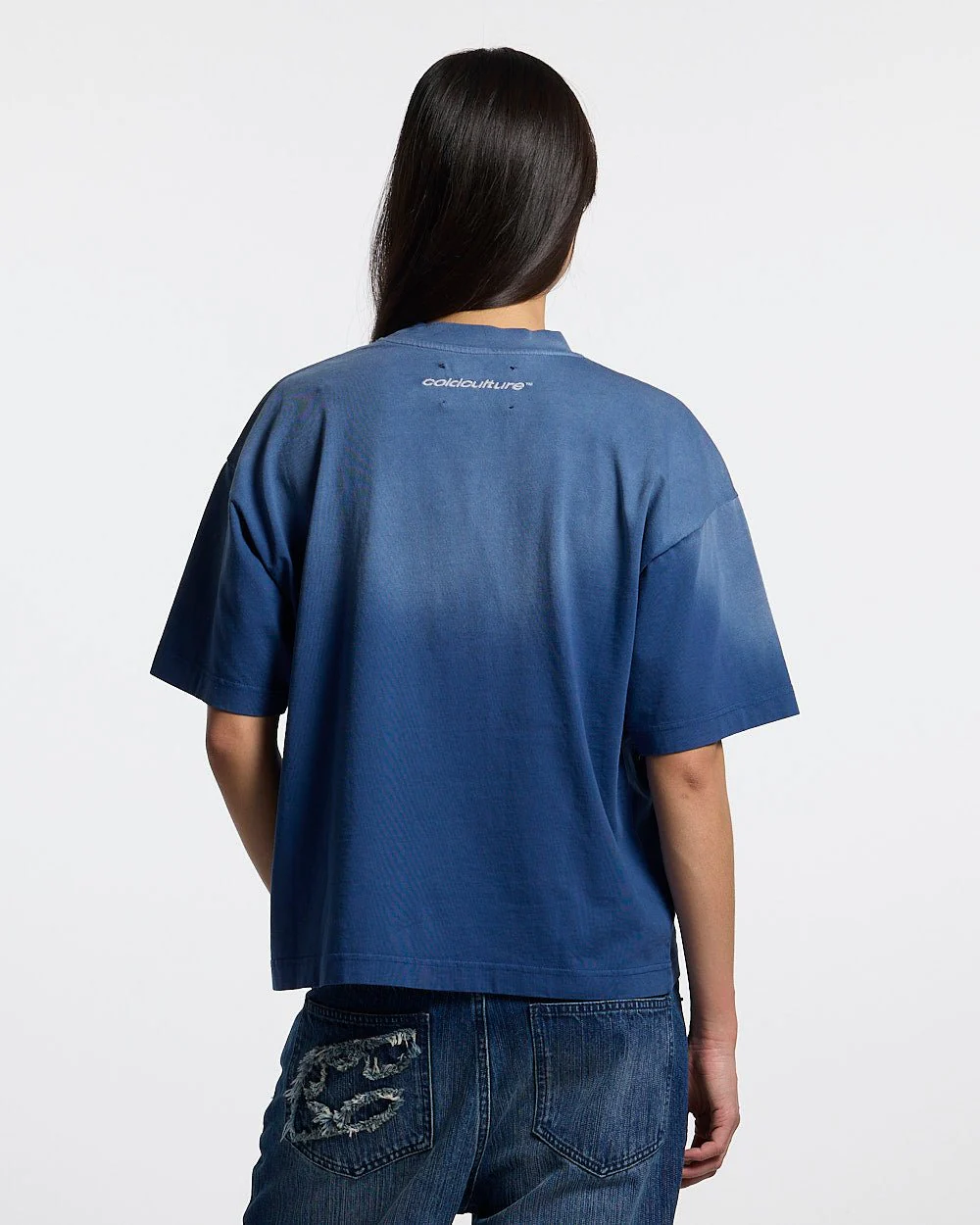 CROSSED SCRIPT TEE BLUE - Image 6
