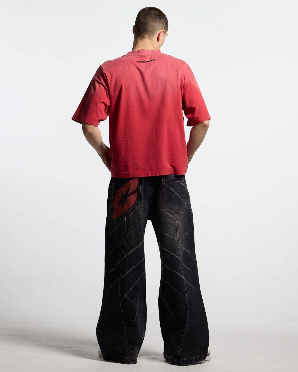 CROSSED SCRIPT TEE RED - Image 4