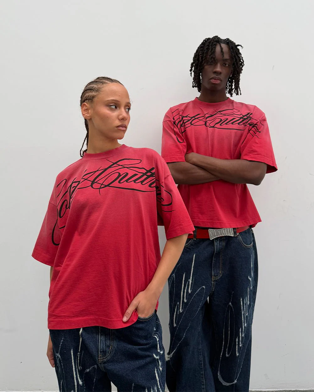 CROSSED SCRIPT TEE RED - Image 5
