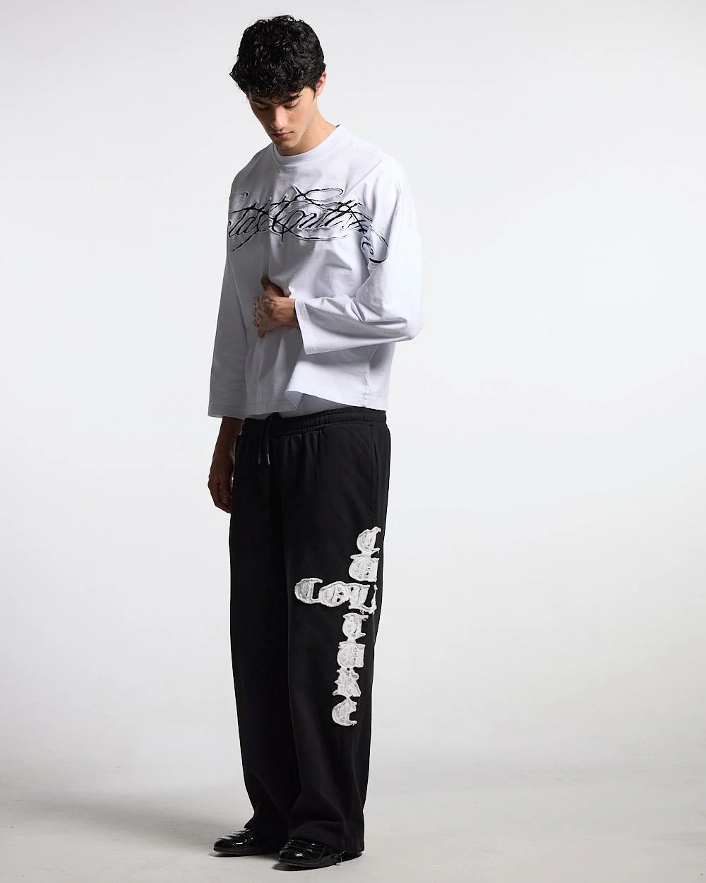 CROSSED SWEATPANTS BLACK - Image 5