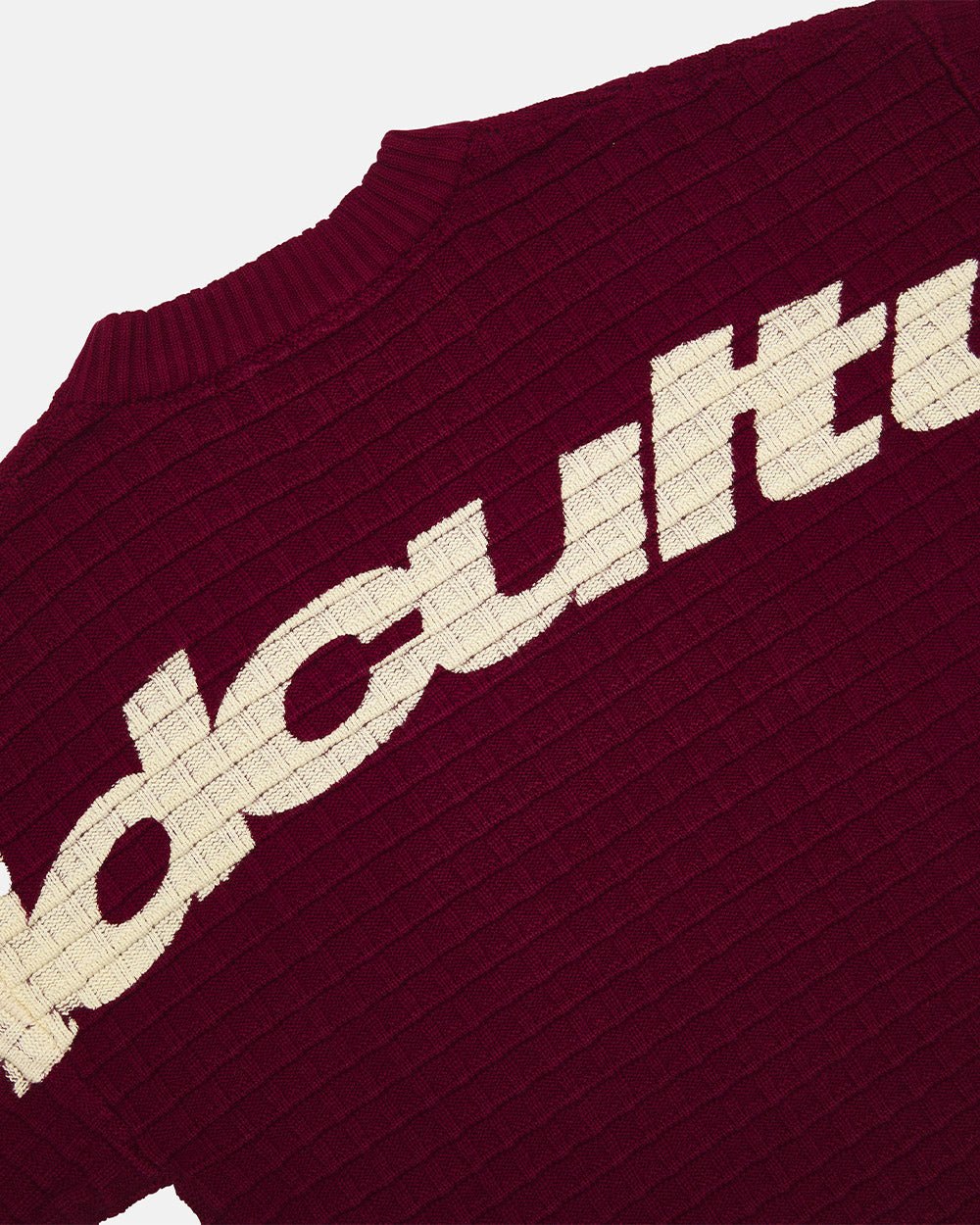 CRUNCHY WAFFLE KNIT BURGUNDY - Image 5