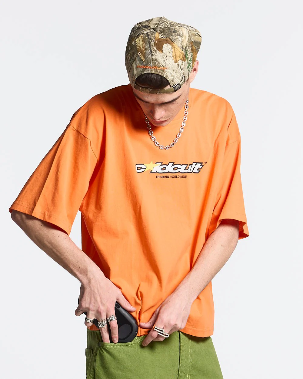 CULT STAR TEE FIRECRACKER ORANGE - Image 2