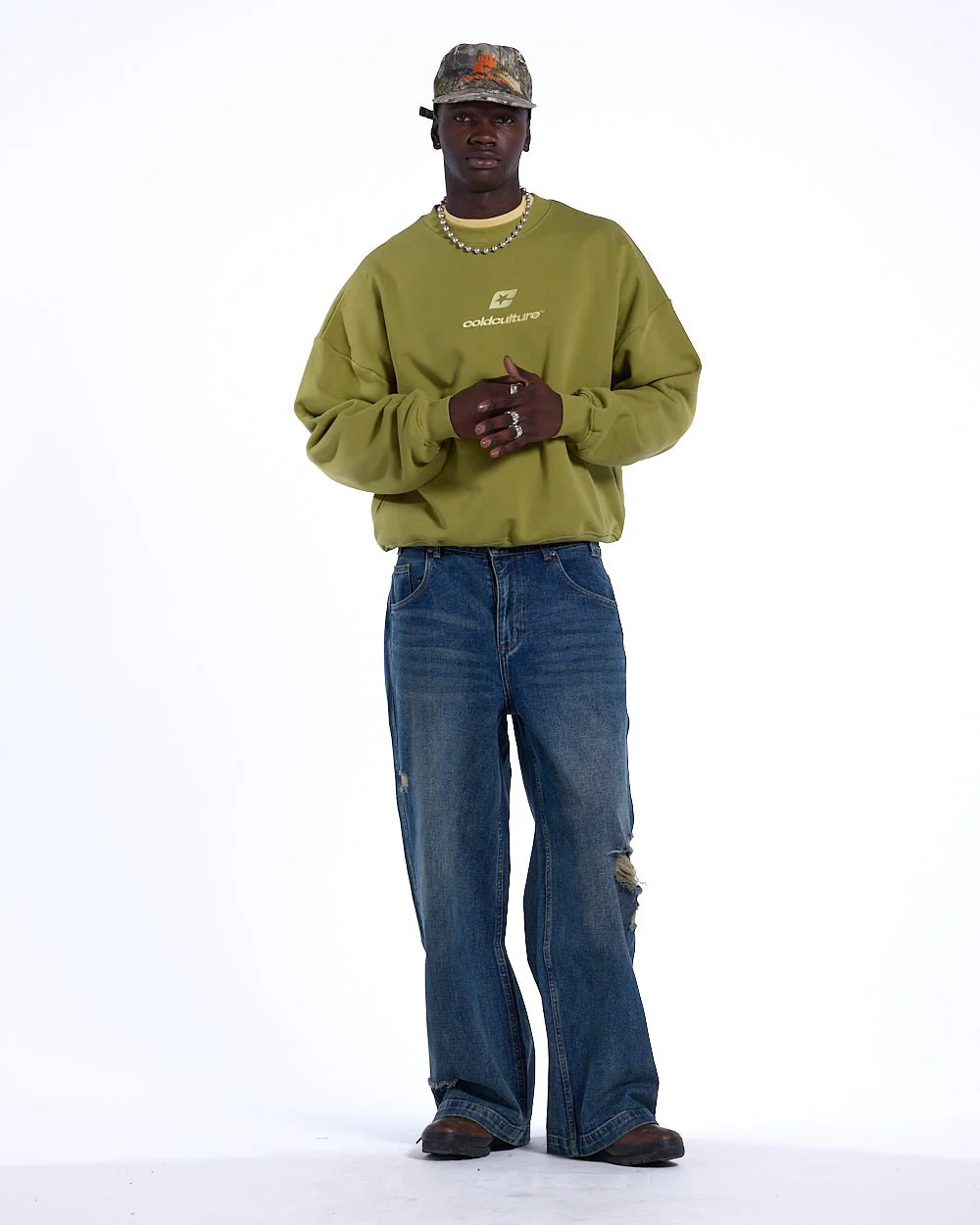 CURVED CREWNECK LIGHT GREEN - Image 5
