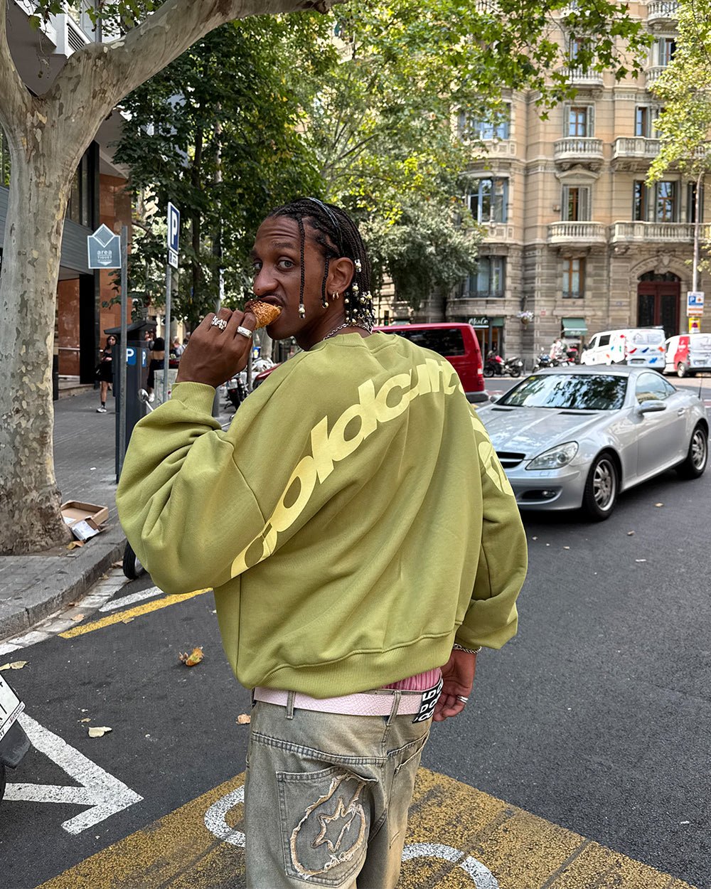 CURVED CREWNECK LIGHT GREEN - Image 8