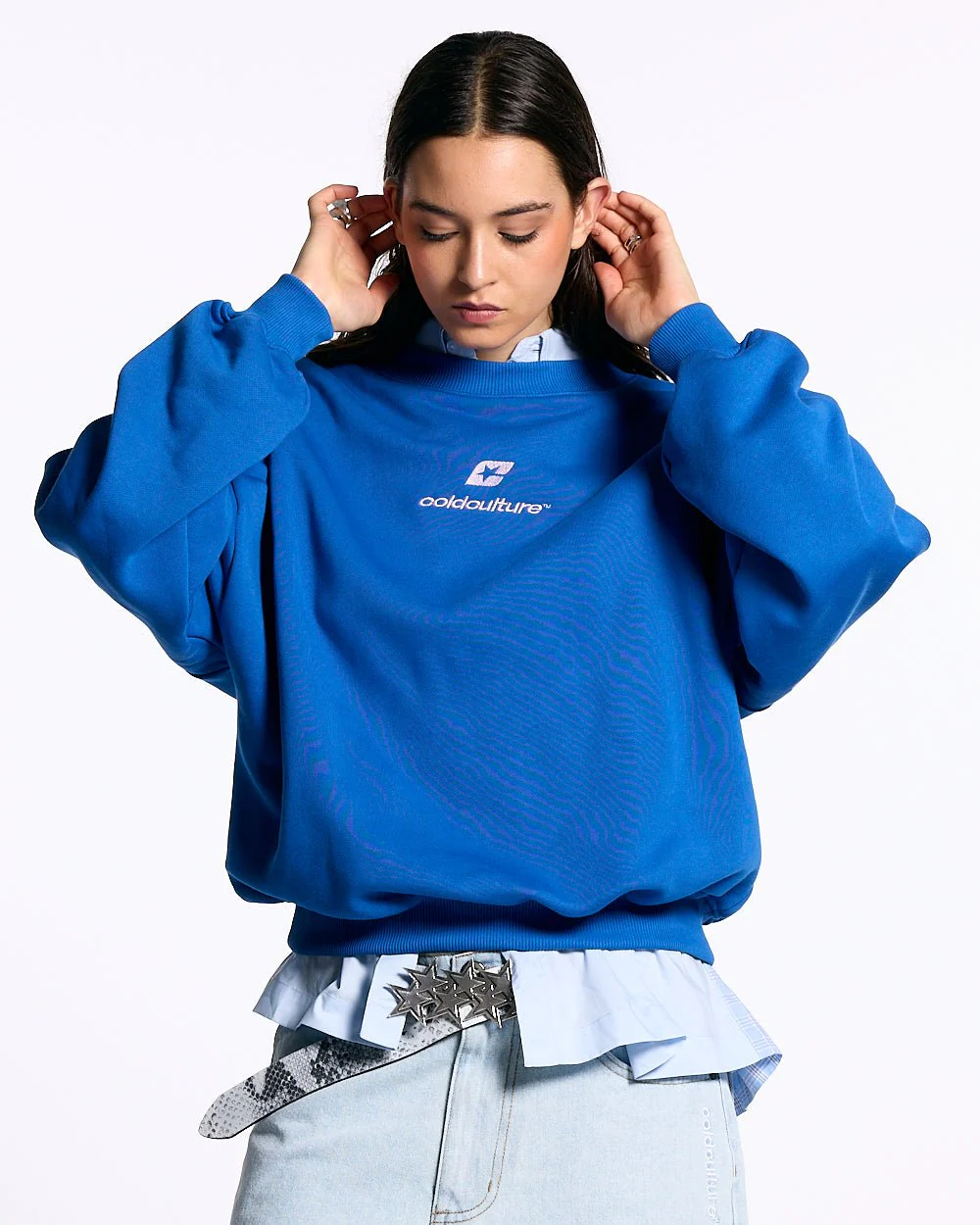 CURVED CREWNECK BLUE - Image 6