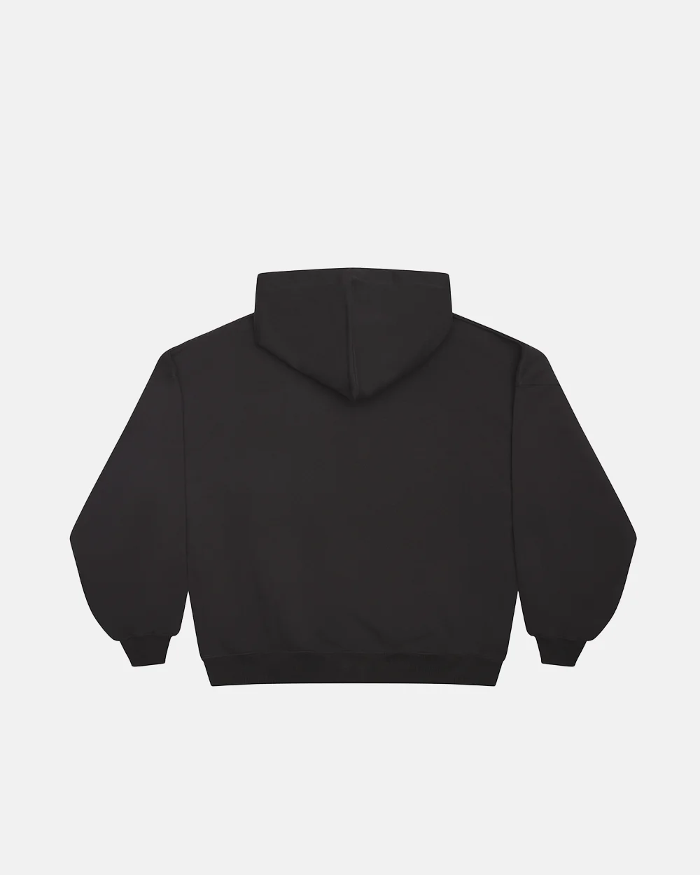 CURVED FRONT HOODIE BLACK - Image 3