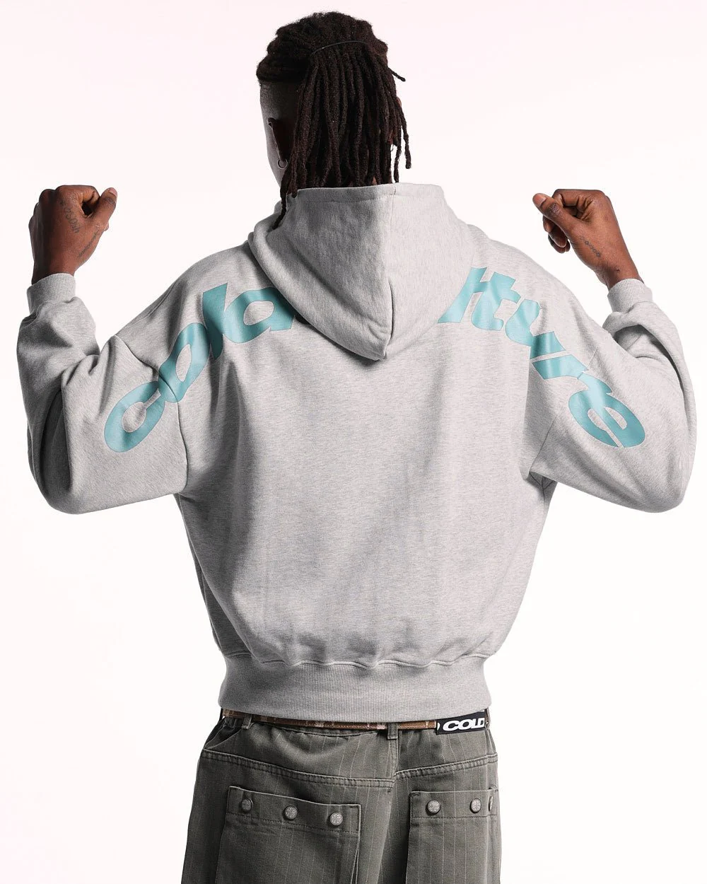 CURVED HOODIE ASH GREY - Image 2