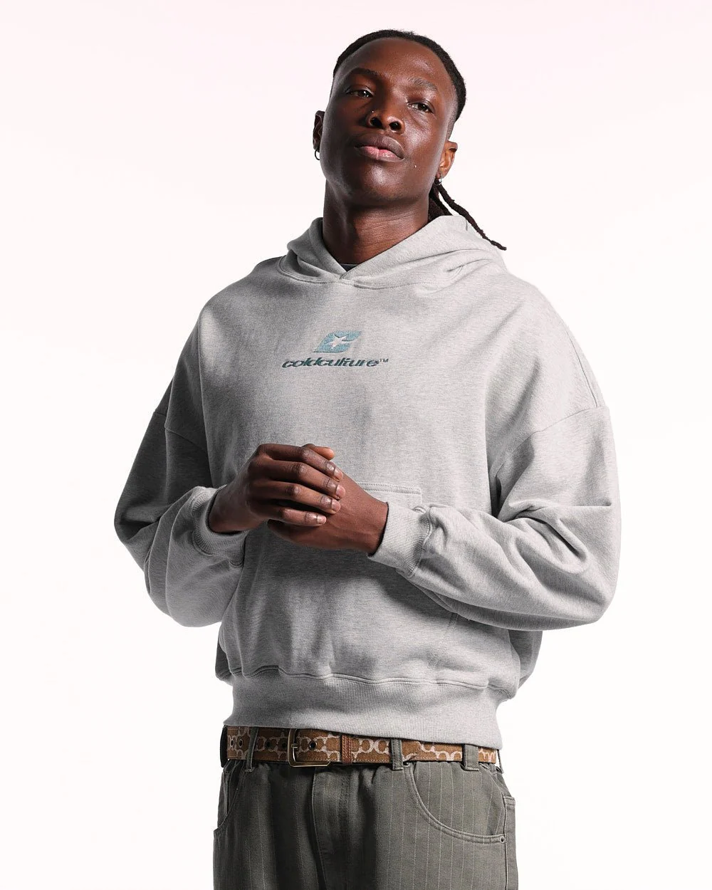 CURVED HOODIE ASH GREY - Image 4