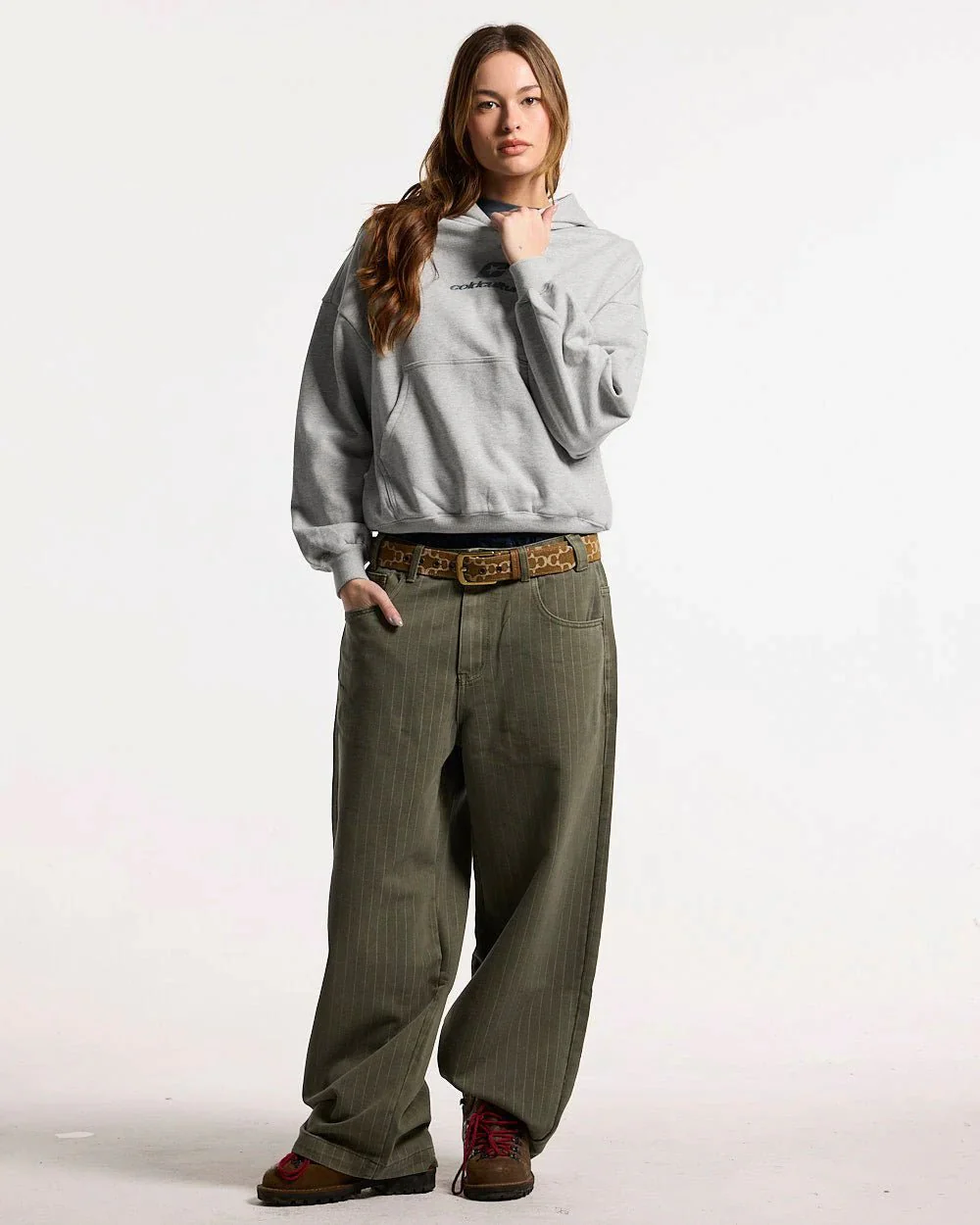 CURVED HOODIE ASH GREY - Image 6