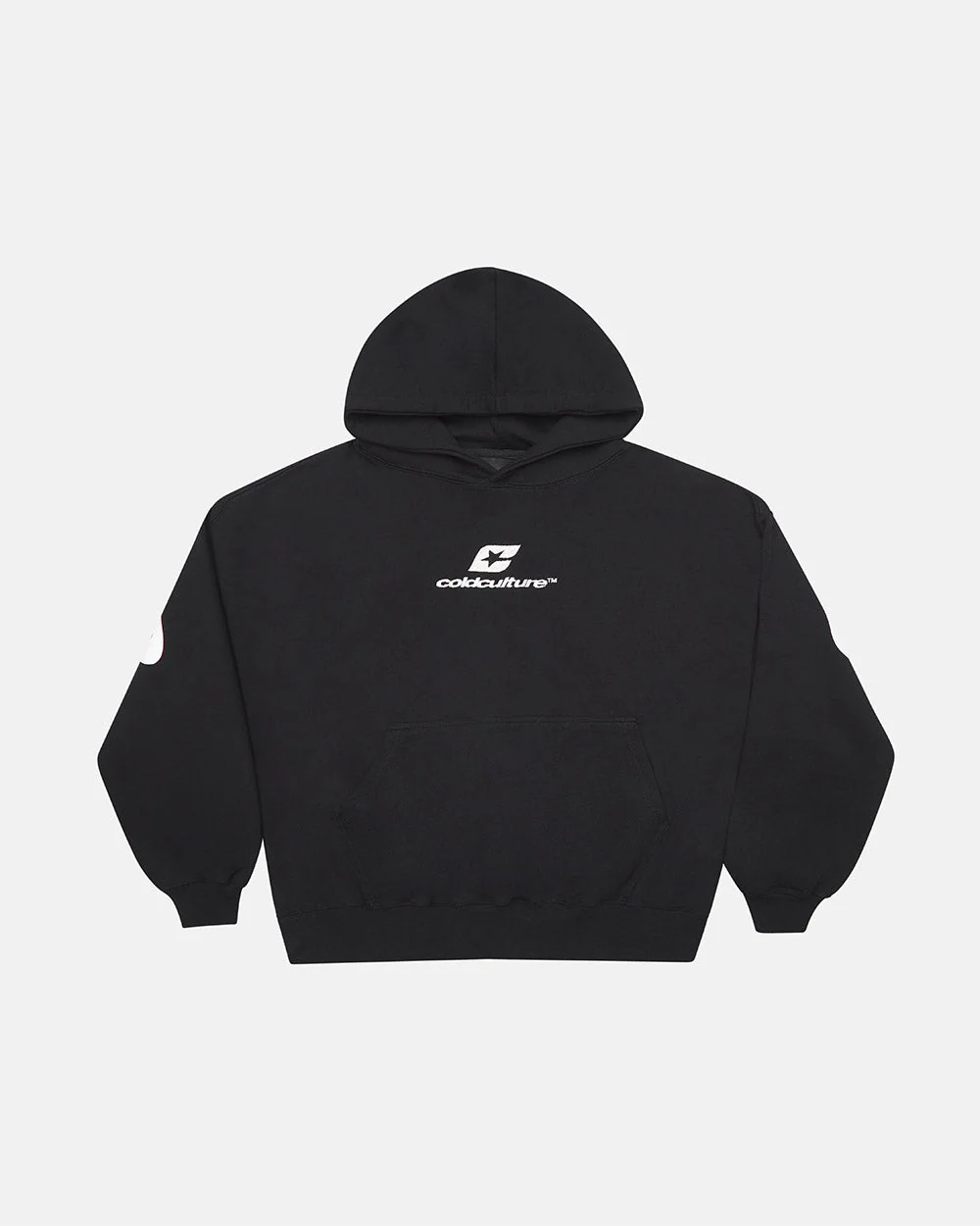 CURVED HOODIE BLACK AND WHITE - Image 3