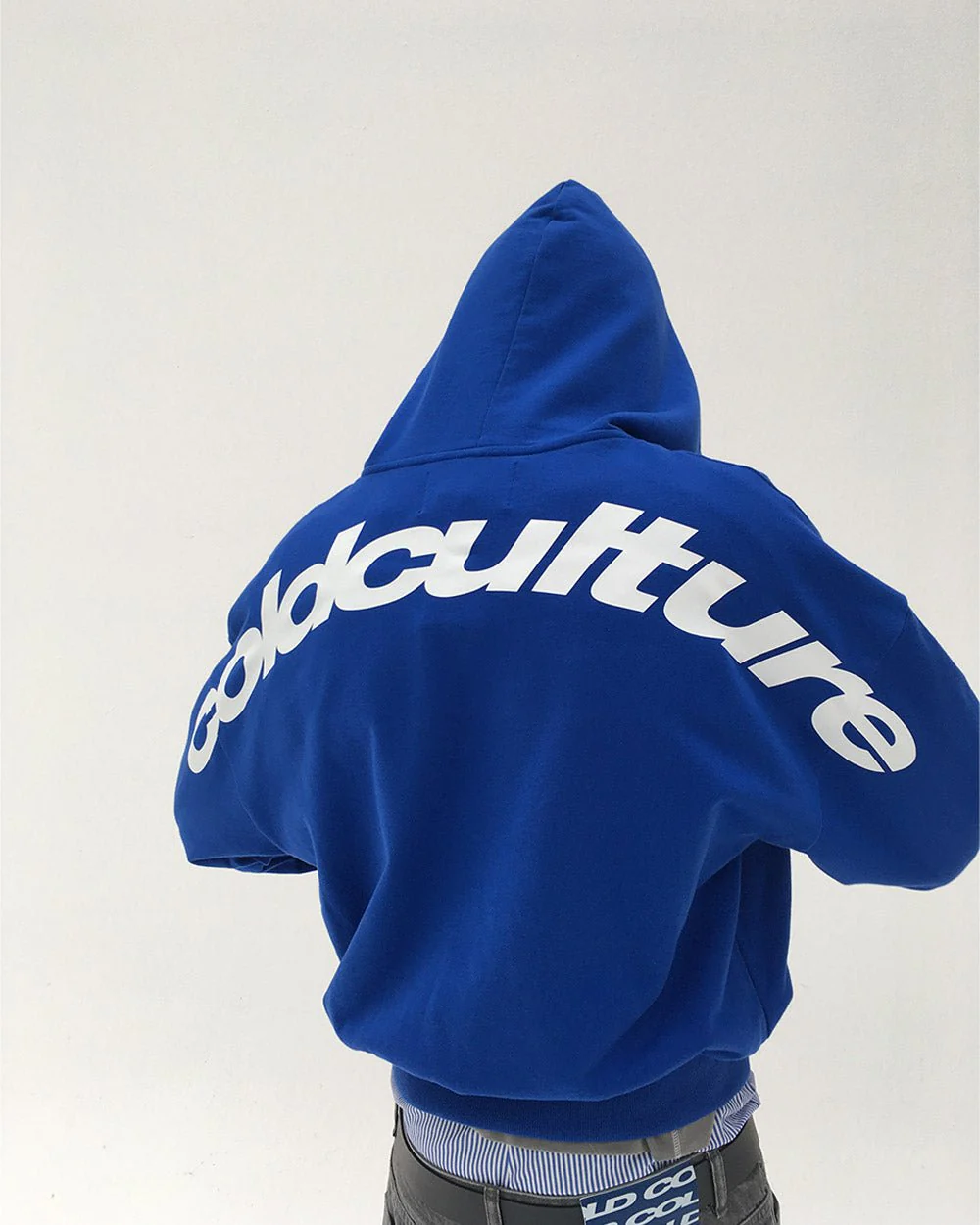 CURVED HOODIE BLUE - Image 7