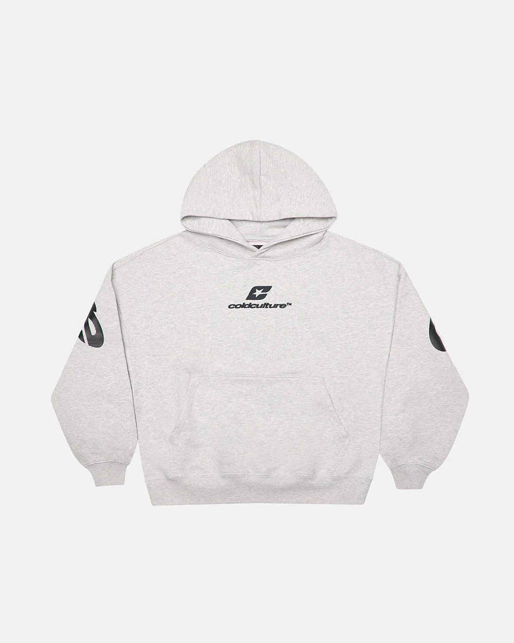 CURVED HOODIE HEATHER GREY - Image 3