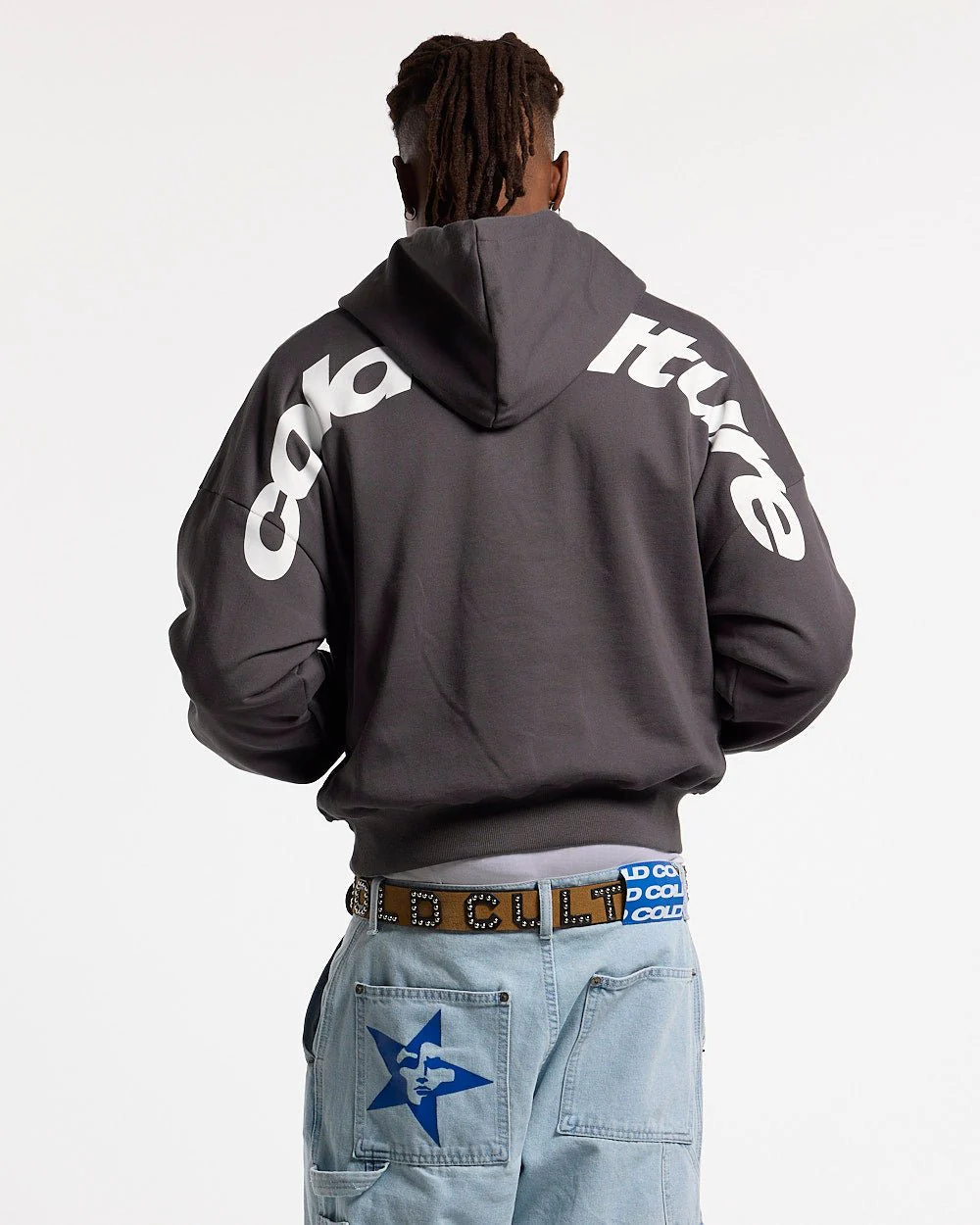 CURVED HOODIE HEAVY GREY - Image 2