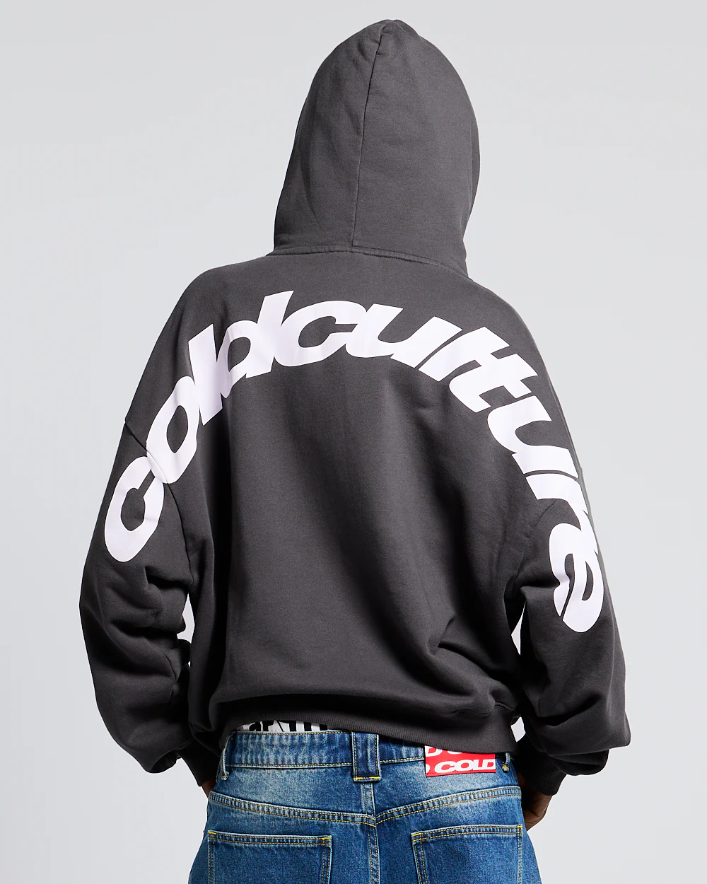 CURVED HOODIE HEAVY GREY - Image 6