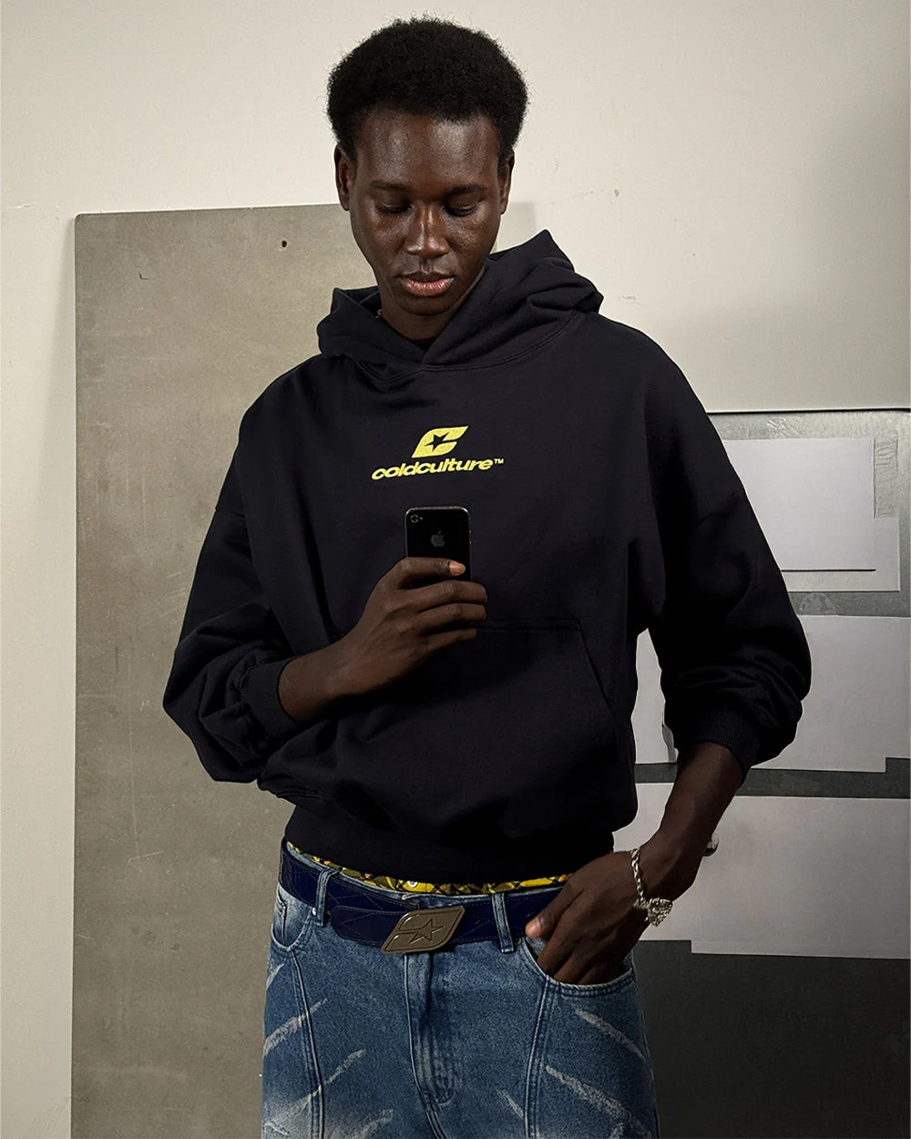 CURVED HOODIE MIDNIGHT BLUE - Image 7