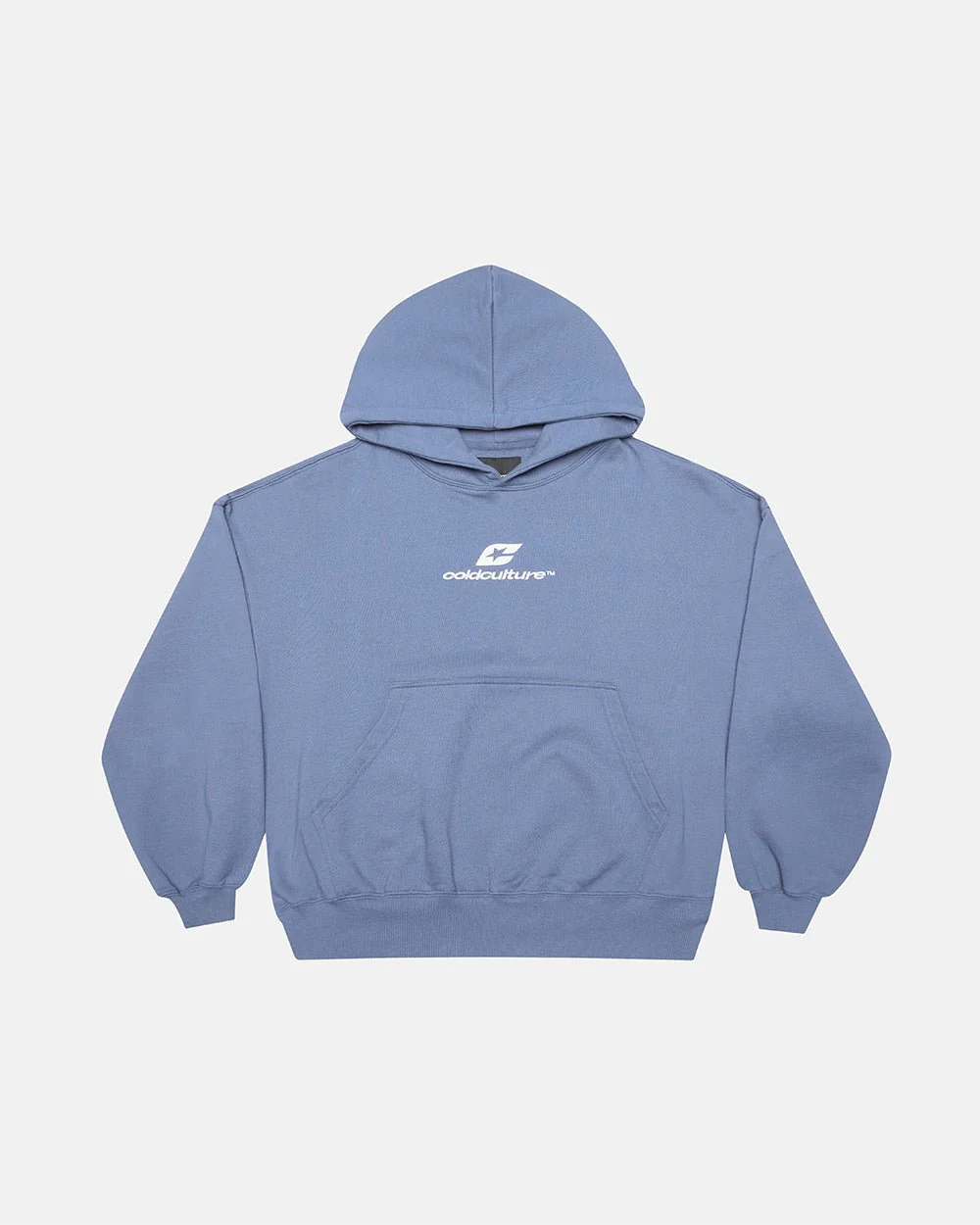 CURVED HOODIE LIGHT BLUE - Image 3
