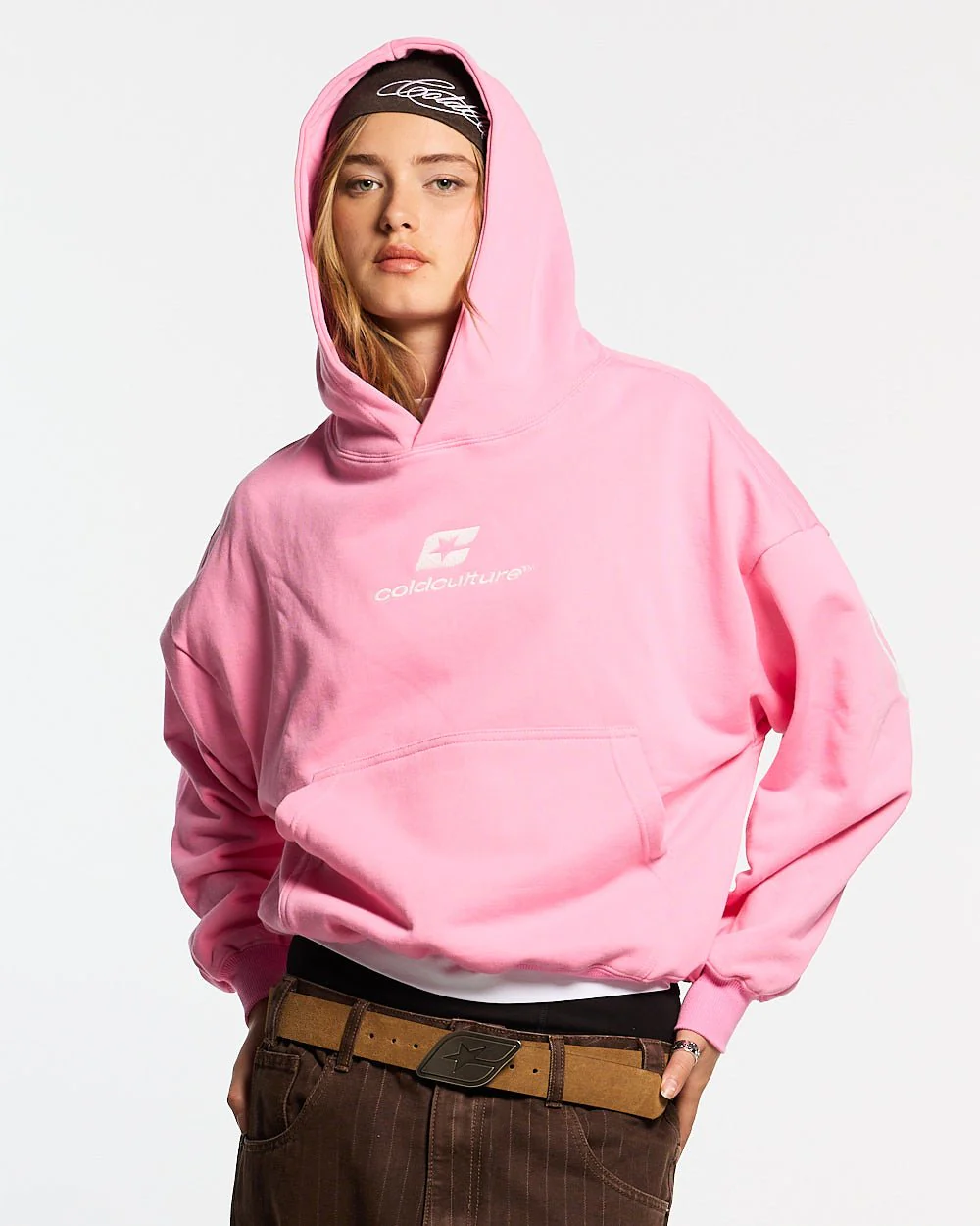 CURVED HOODIE PINK - Image 5