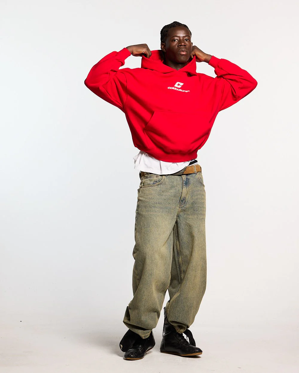 CURVED HOODIE RED - Image 4