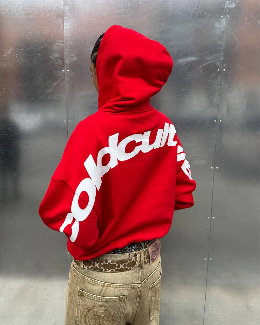CURVED HOODIE RED - Image 7