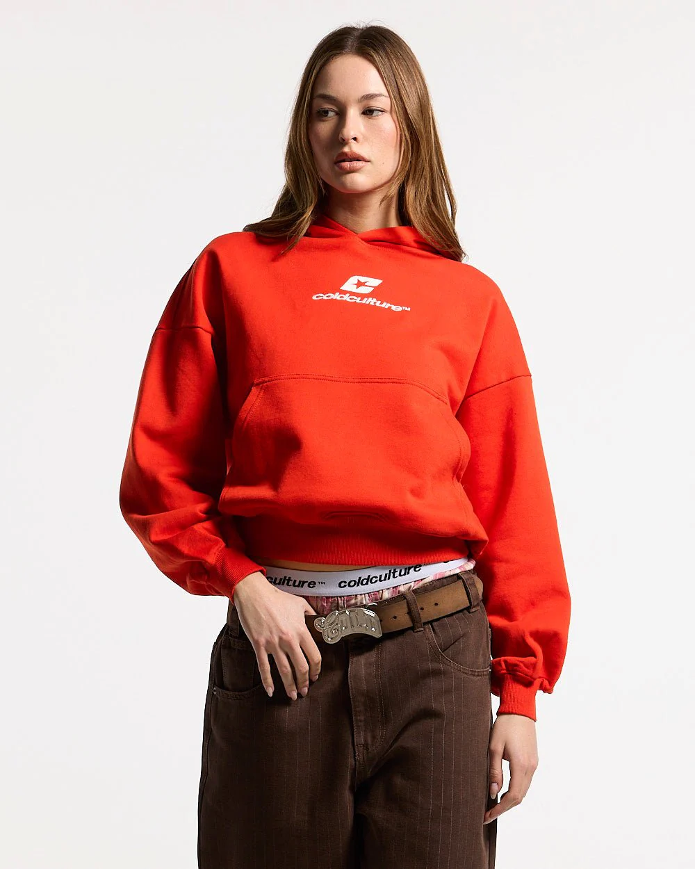 CURVED HOODIE VIBRANT RED - Image 6