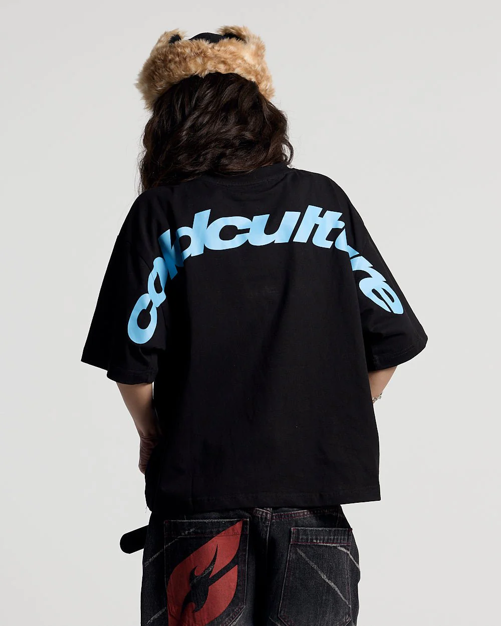 CURVED TEE BLACK & BLUE - Image 5