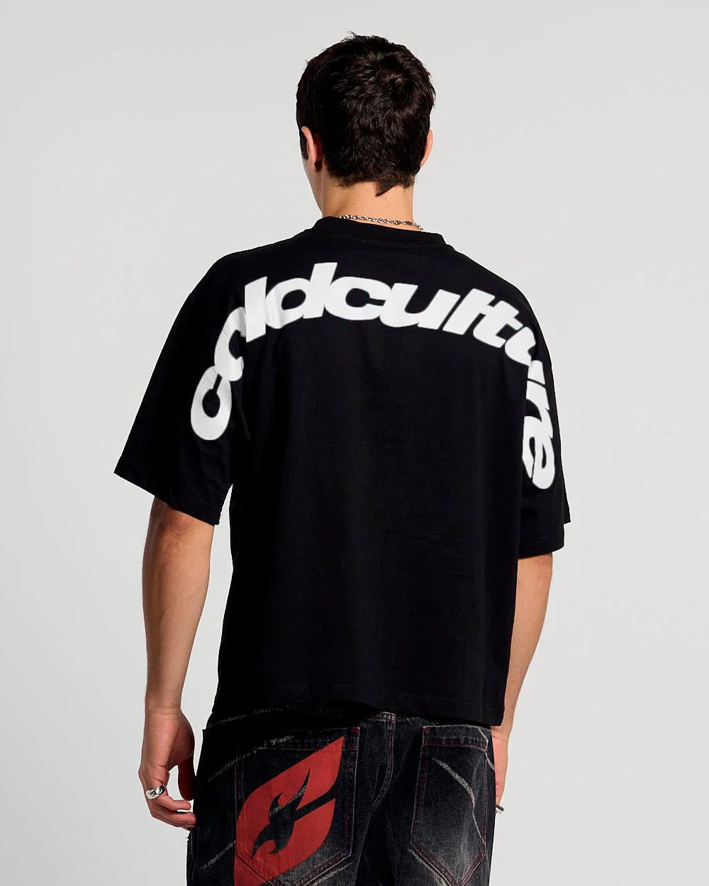 CURVED TEE BLACK & WHITE - Image 2