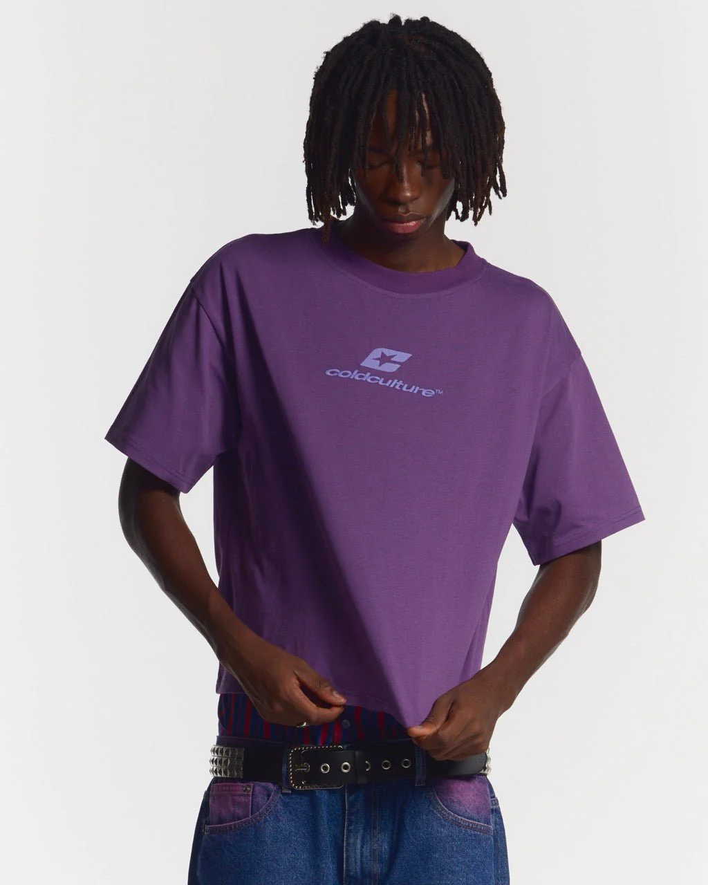 CURVED TEE BURGUNDY & PURPLE - Image 4