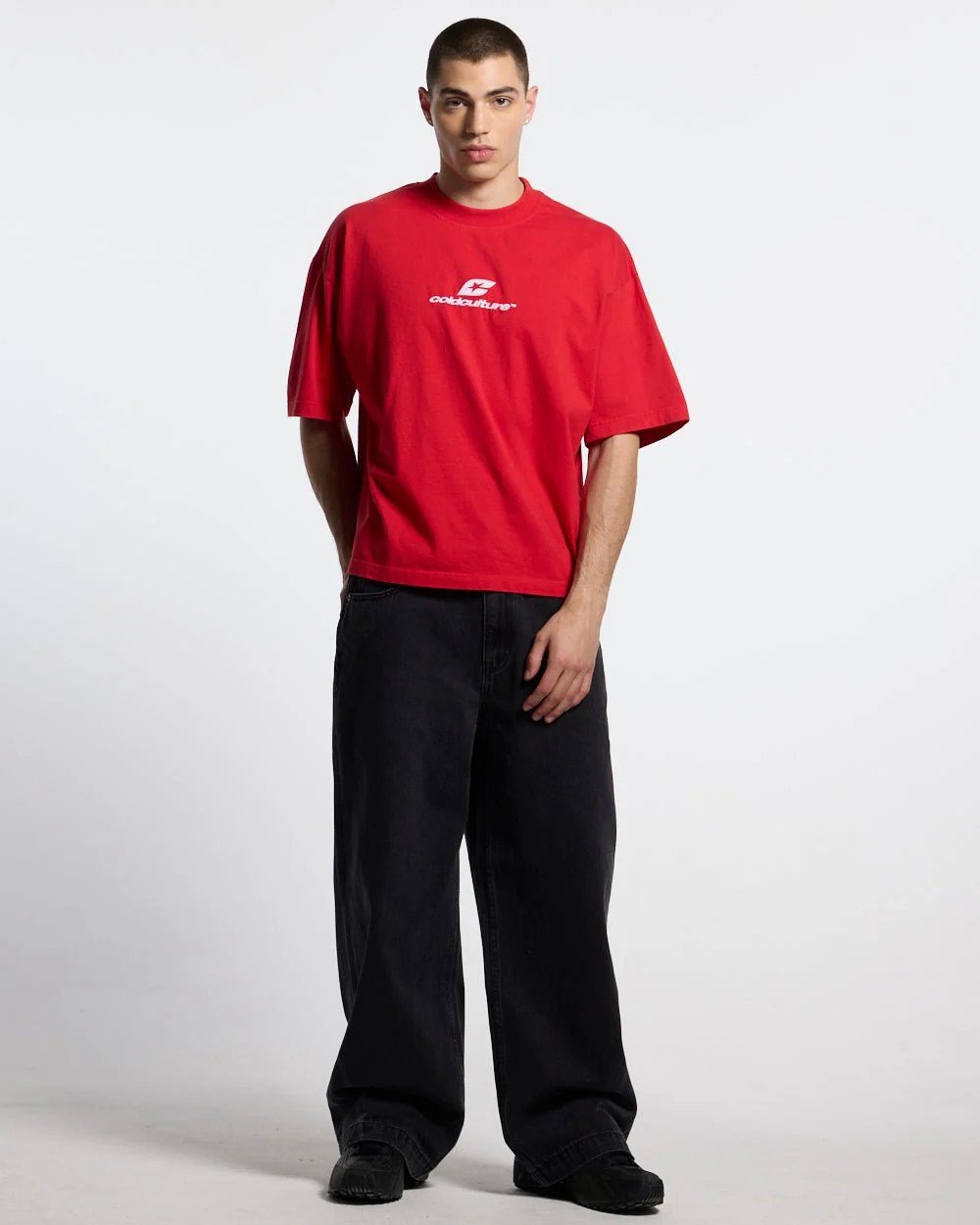 CURVED TEE RACING RED - Image 4