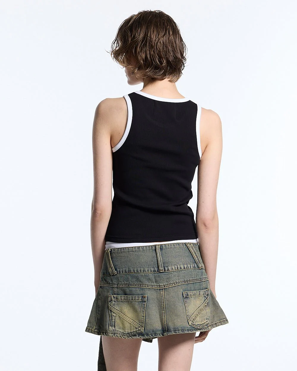 CUTE TANK TOP BLACK - Image 3