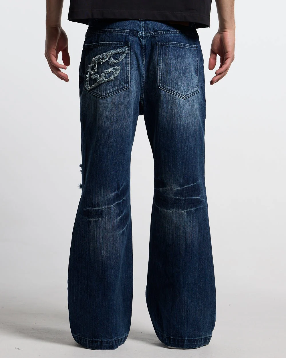 D-STRESSED V3 PANTS WASHED DENIM - Image 2