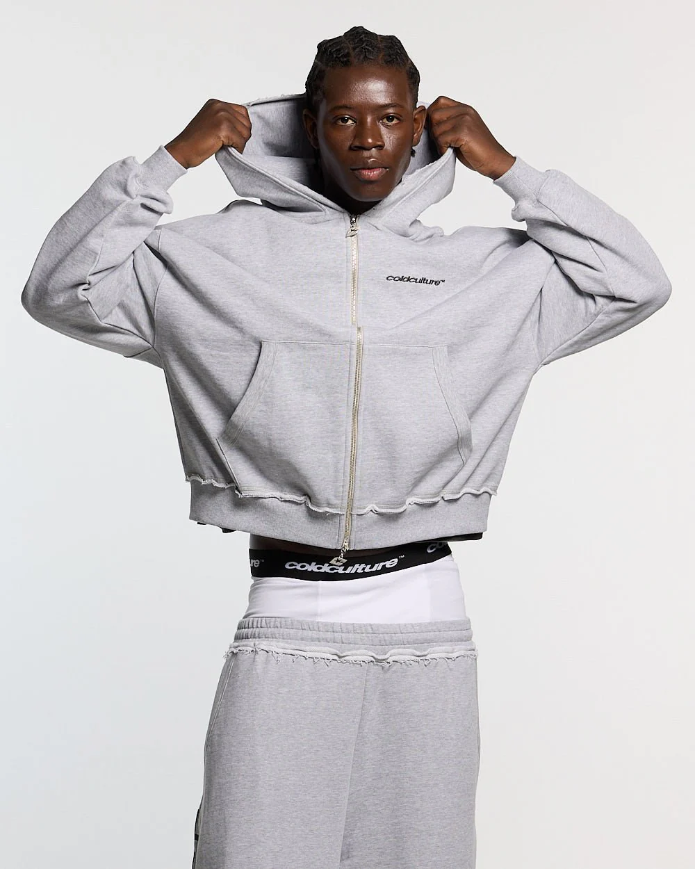 DAILY SET ZIP UP GREY MELANGE - Image 2