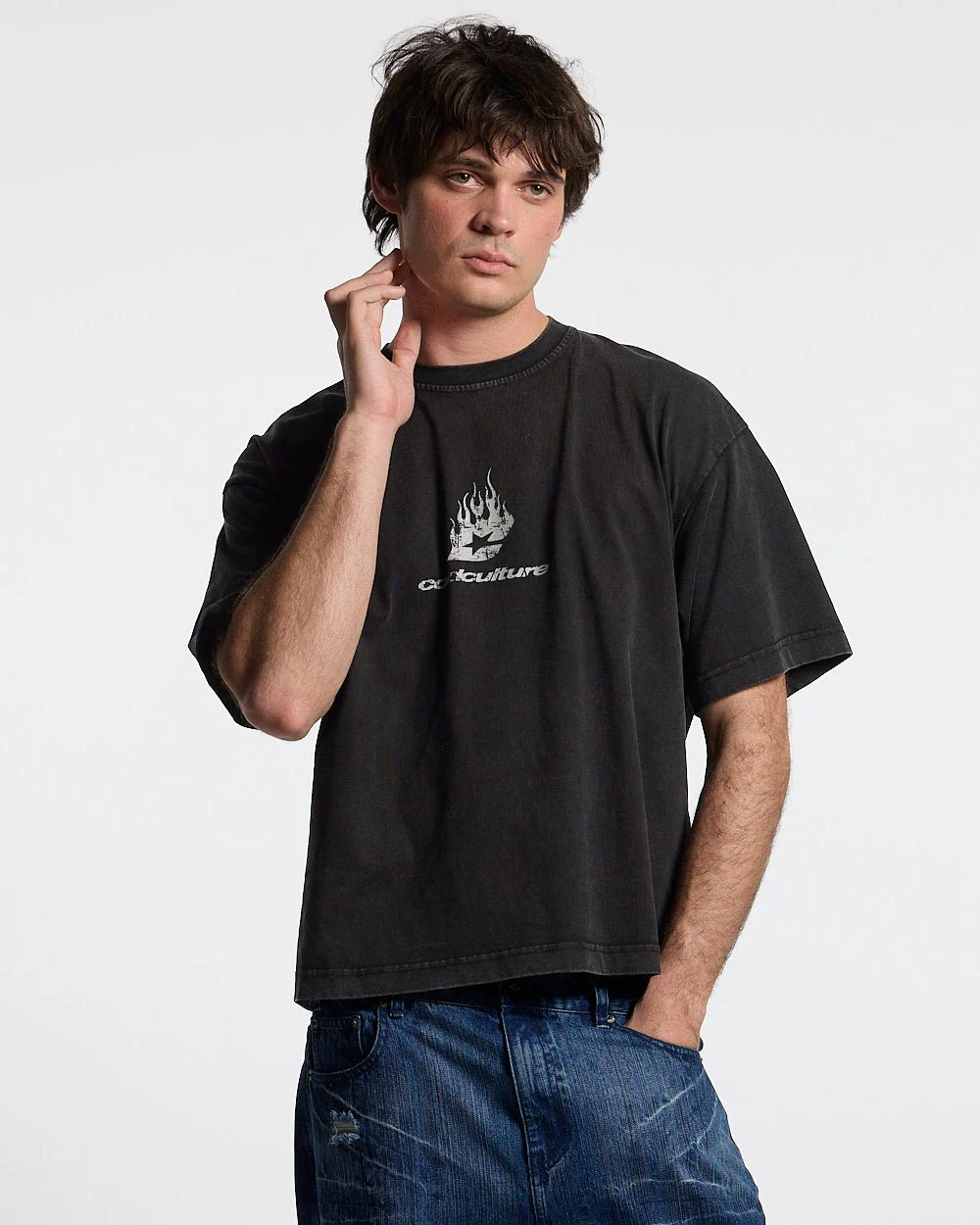 DARK FLAMES TEE BLACK - Image 2