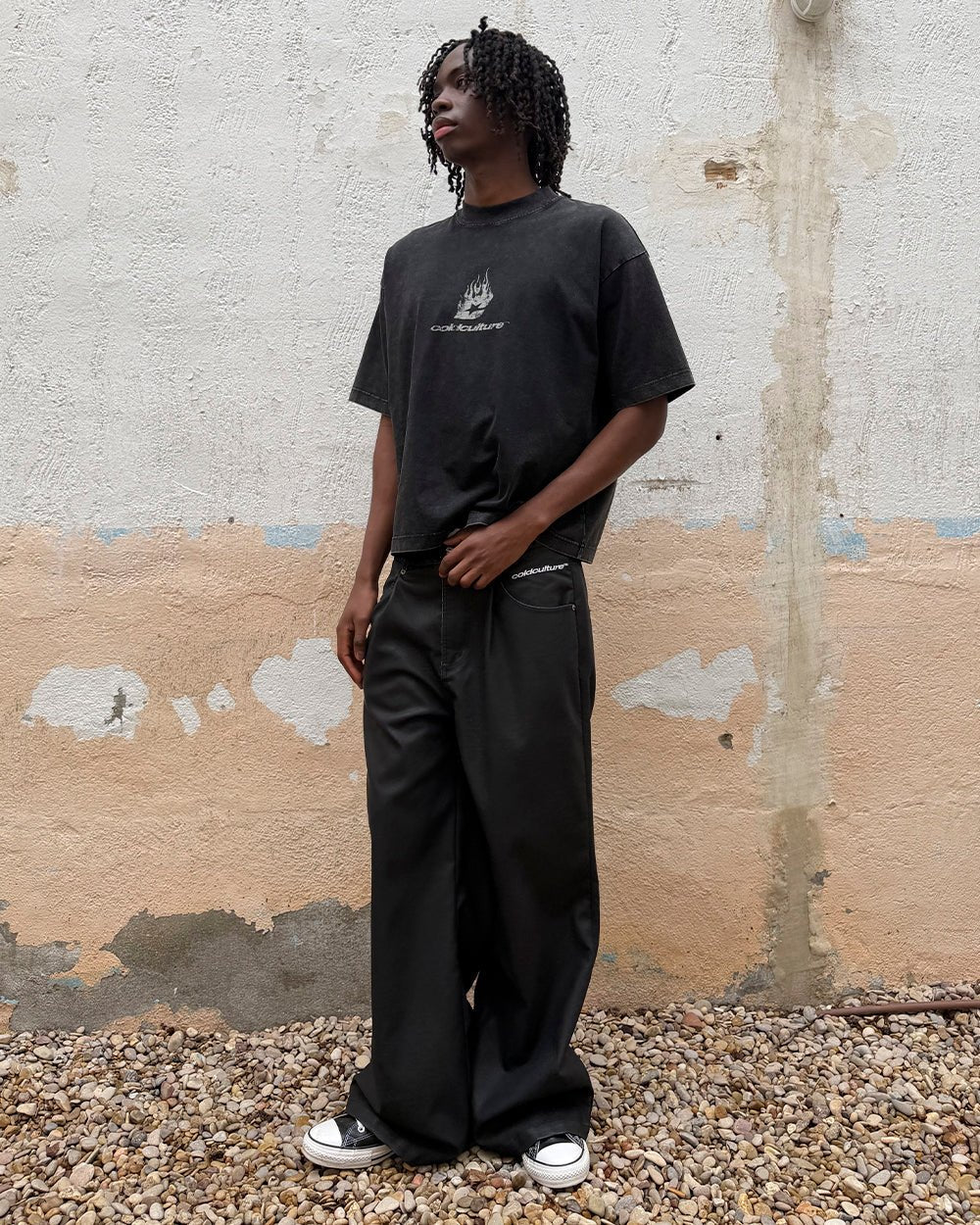 DARK FLAMES TEE BLACK - Image 8