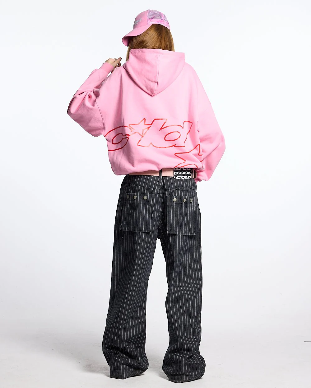 DEFENSE HOODIE PINK AND RED - Image 5