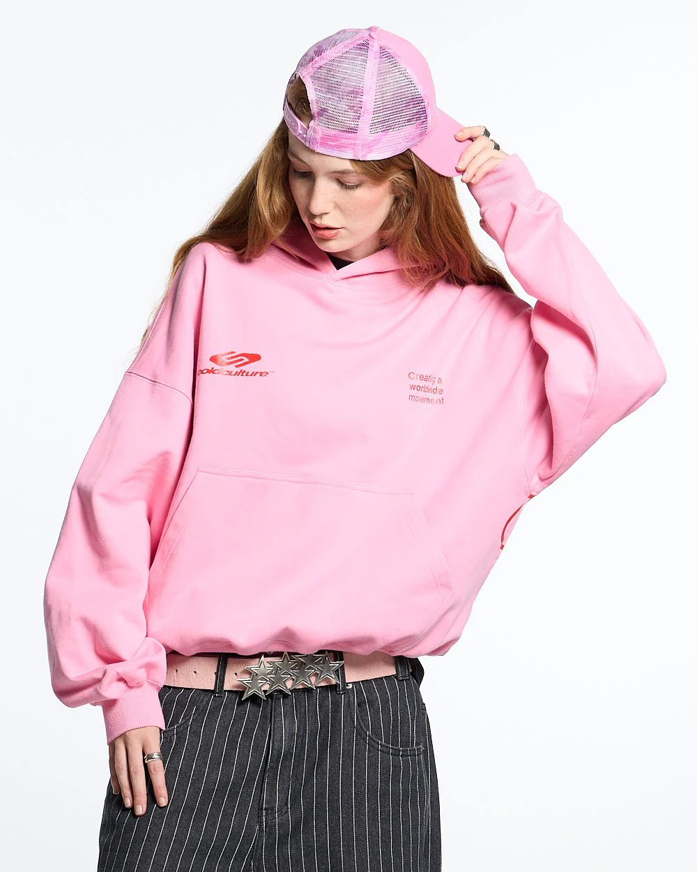 DEFENSE HOODIE PINK AND RED - Image 6