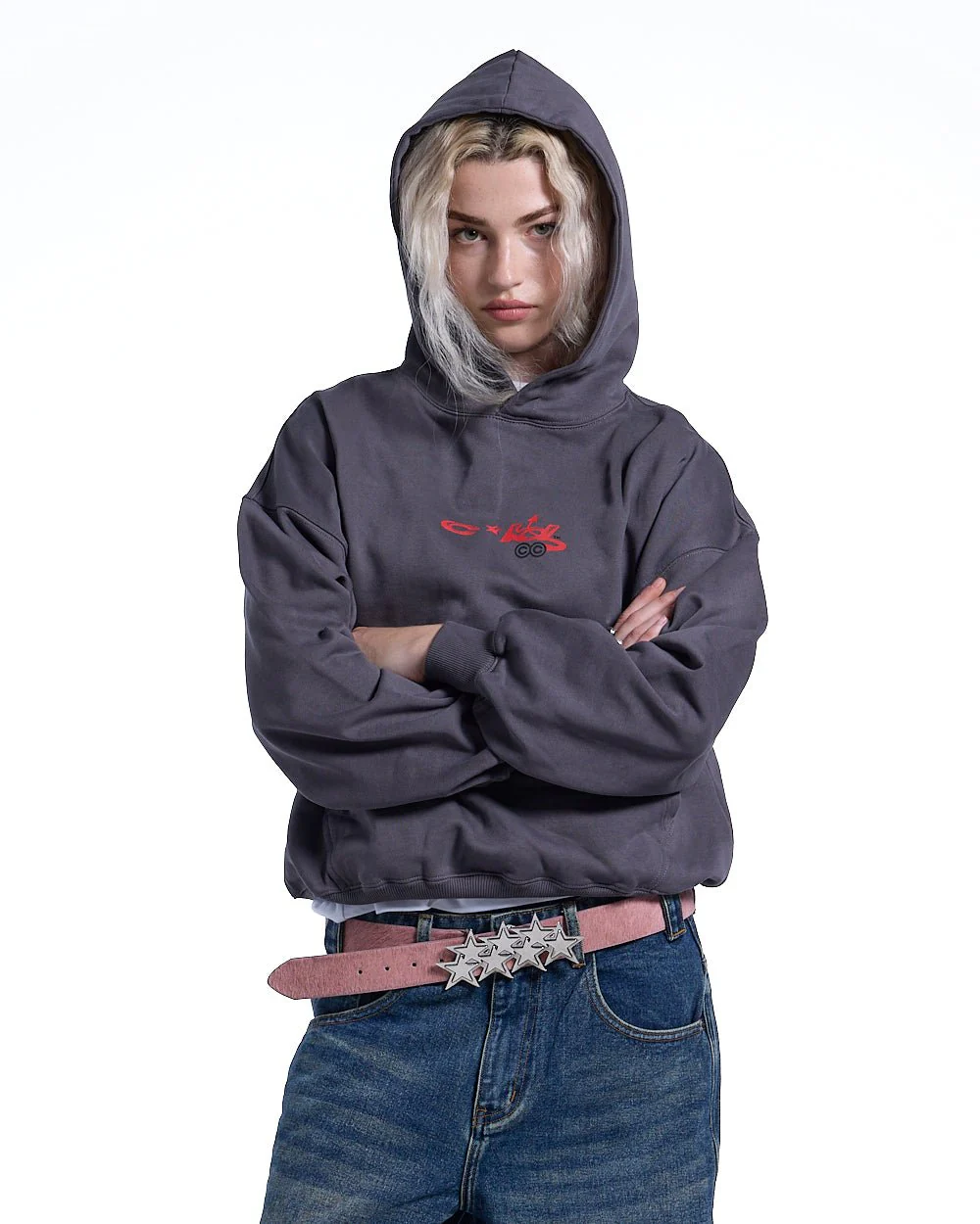 DEMON HOODIE GREY - Image 5