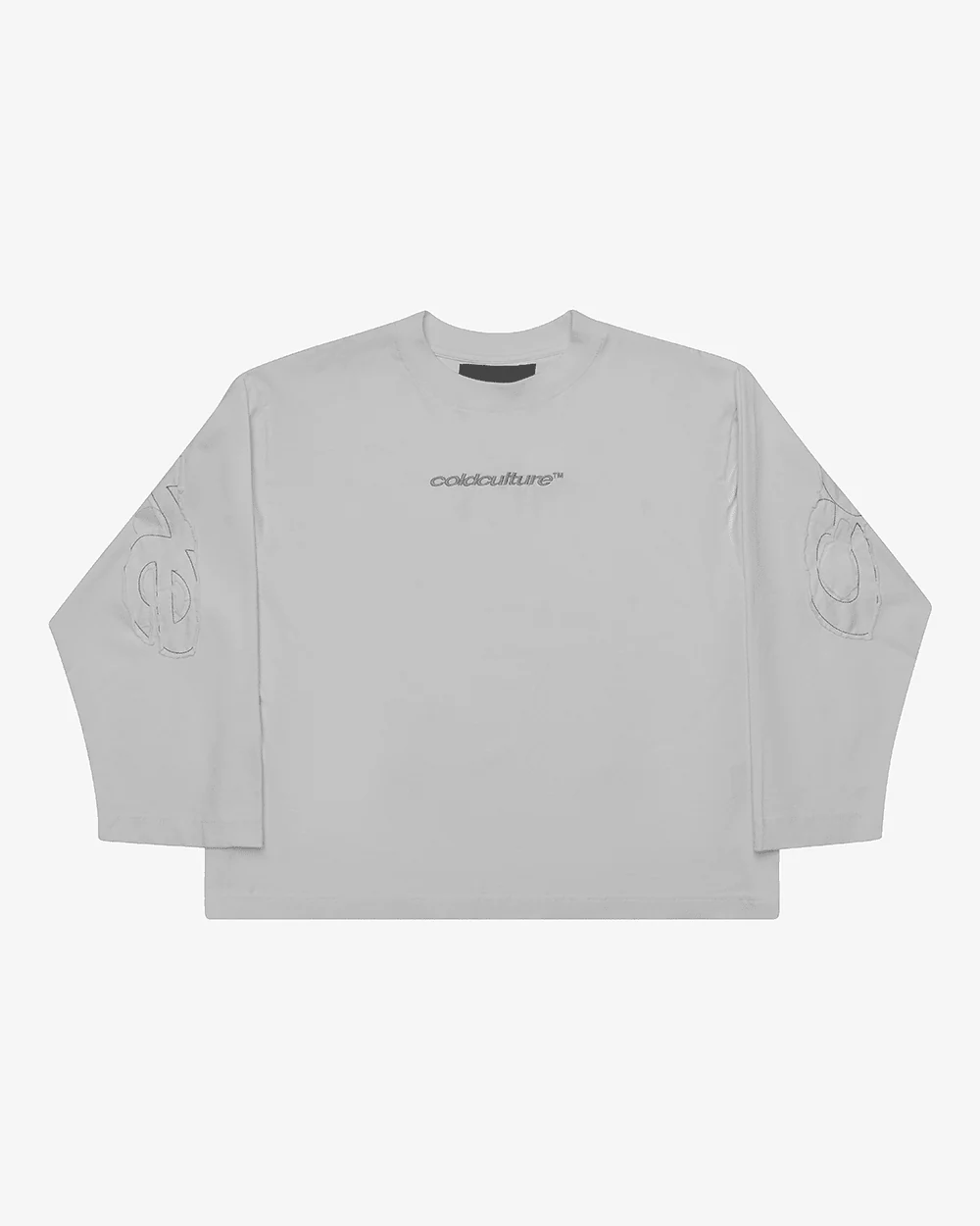DISTRESS CURVED LONGSLEEVE GREY - Image 2