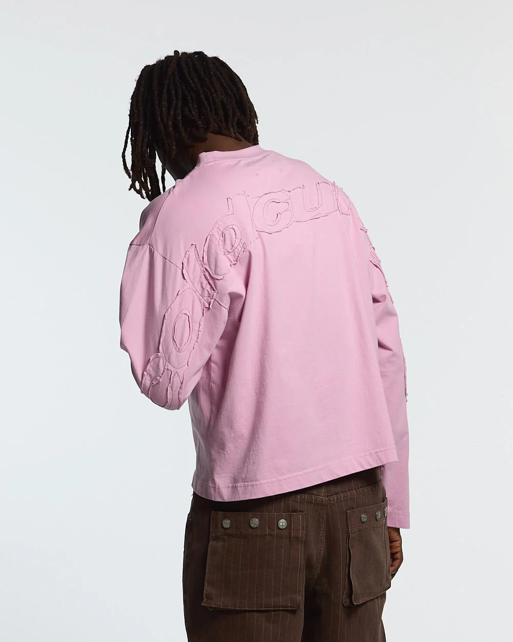 DISTRESS CURVED LONGSLEEVE PINK - Image 3