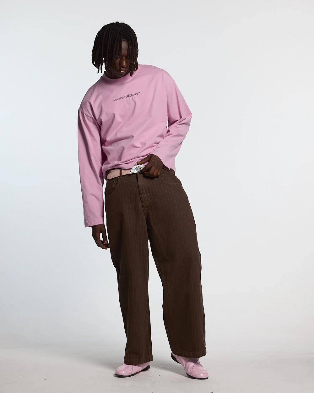 DISTRESS CURVED LONGSLEEVE PINK - Image 4