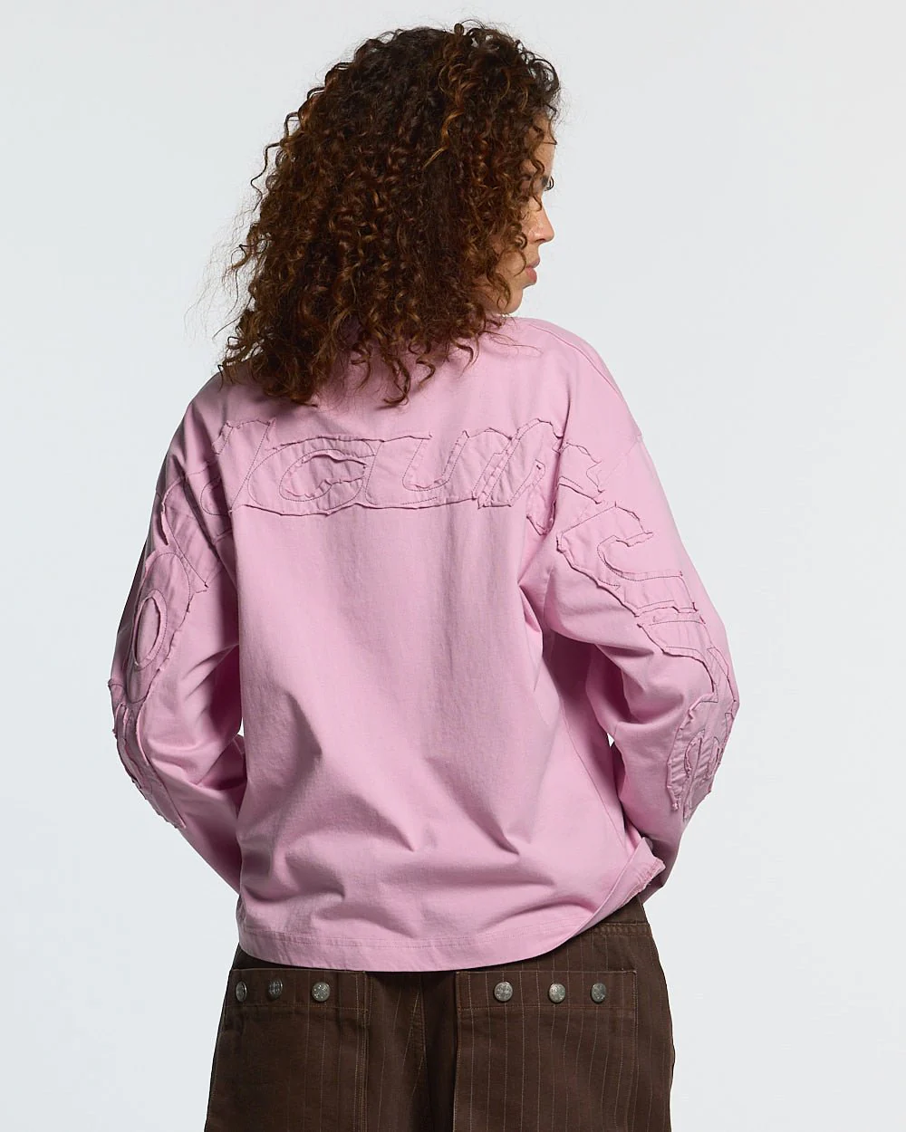 DISTRESS CURVED LONGSLEEVE PINK - Image 5