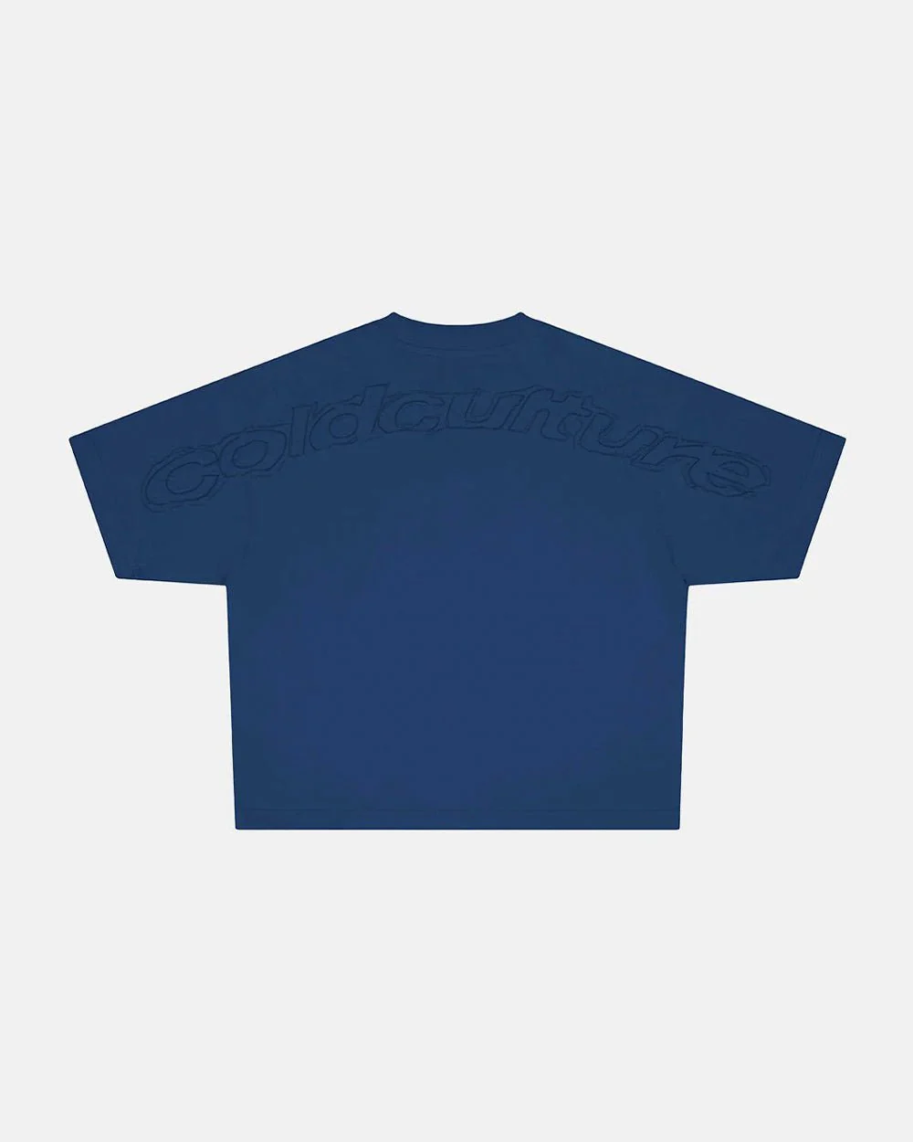 DISTRESS CURVED TEE NAVY - Image 2