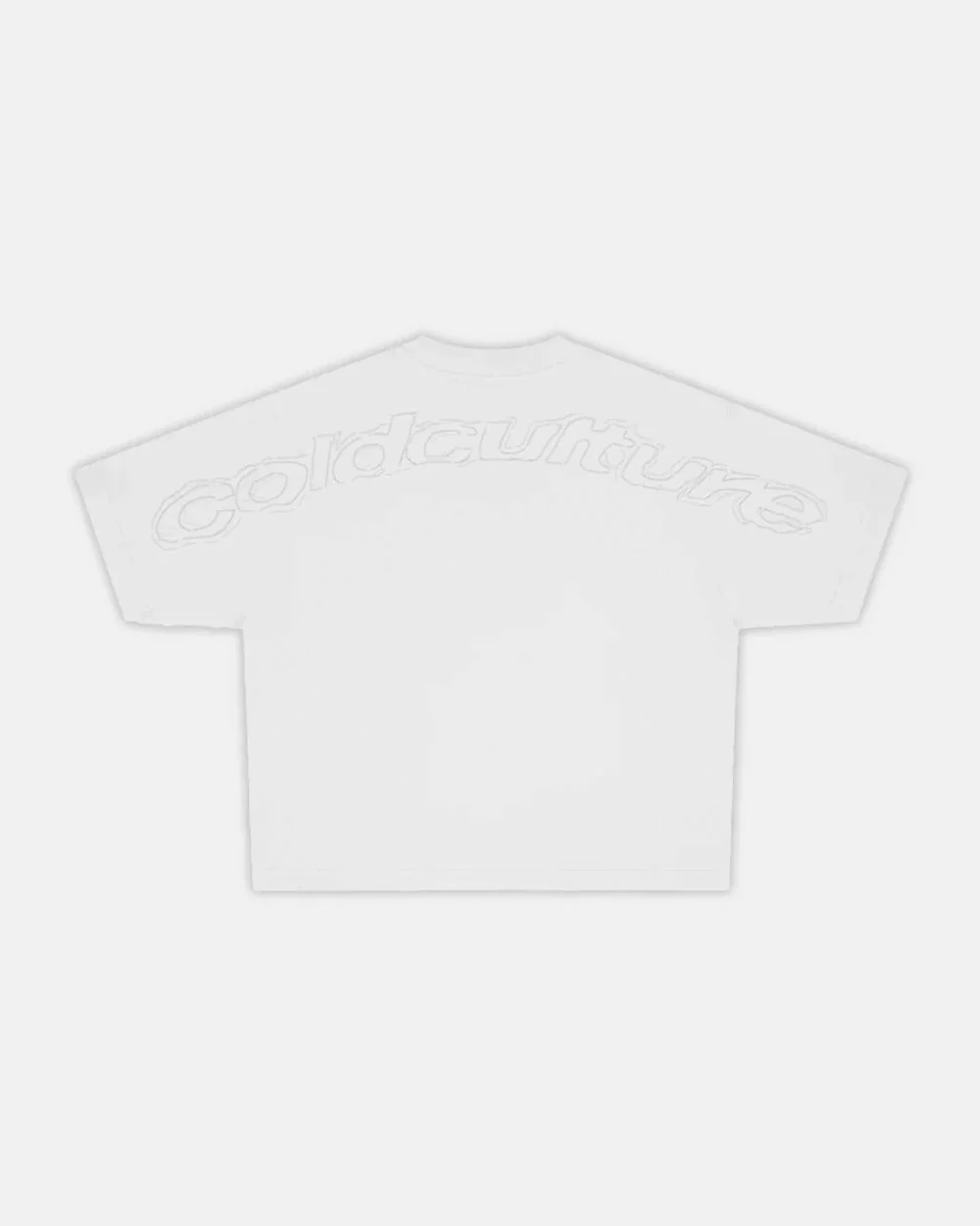 DISTRESS CURVED TEE WHITE