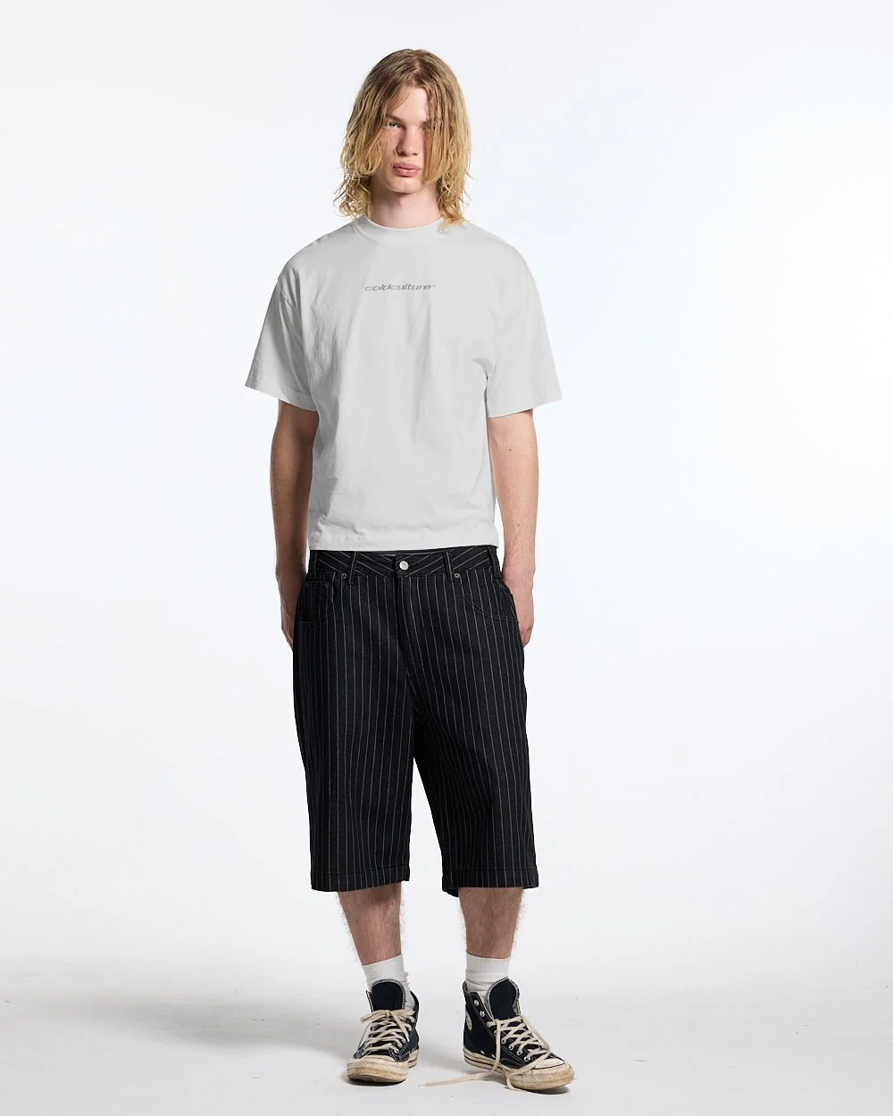 DISTRESS CURVED TEE WHITE - Image 4