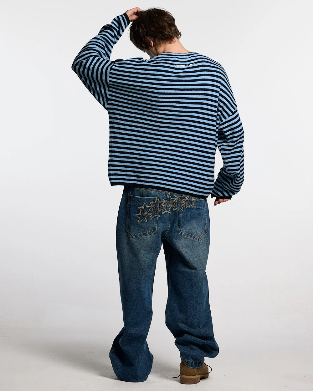DISTRESS STARS V2 PANTS BLUE DENIM - Image 7