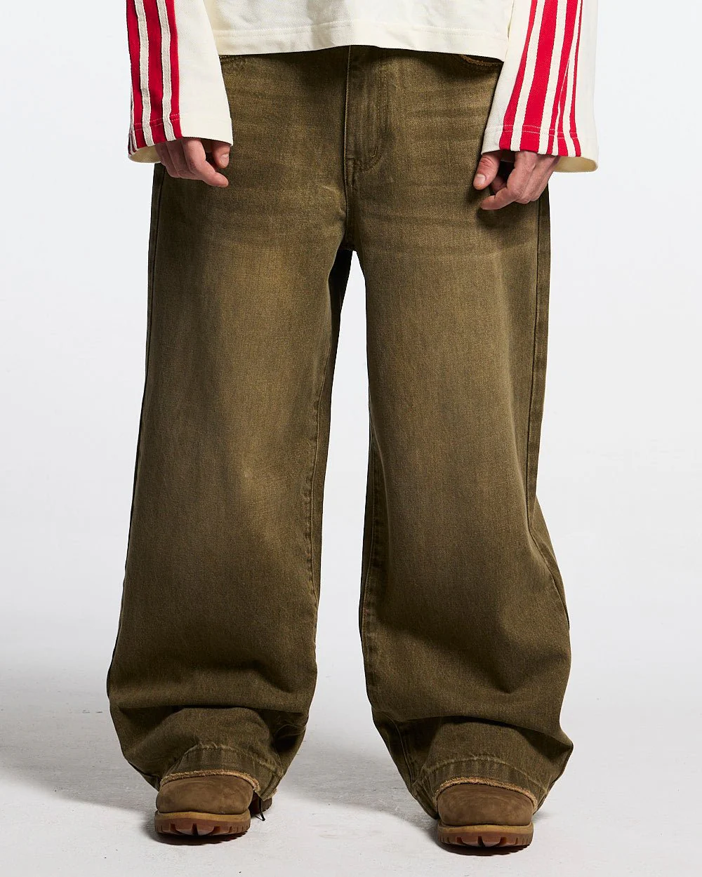 DISTRESS STARS V2 PANTS BROWN DENIM - Image 3