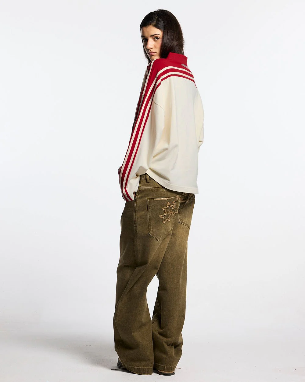 CLASSIC RAW POLO LONGSLEEVE CREAM - Image 6