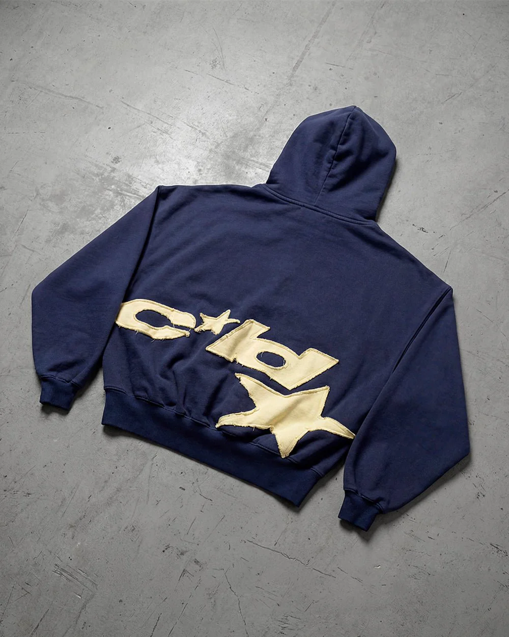 DISTRESSED DEFENSE HOODIE NAVY - Image 8