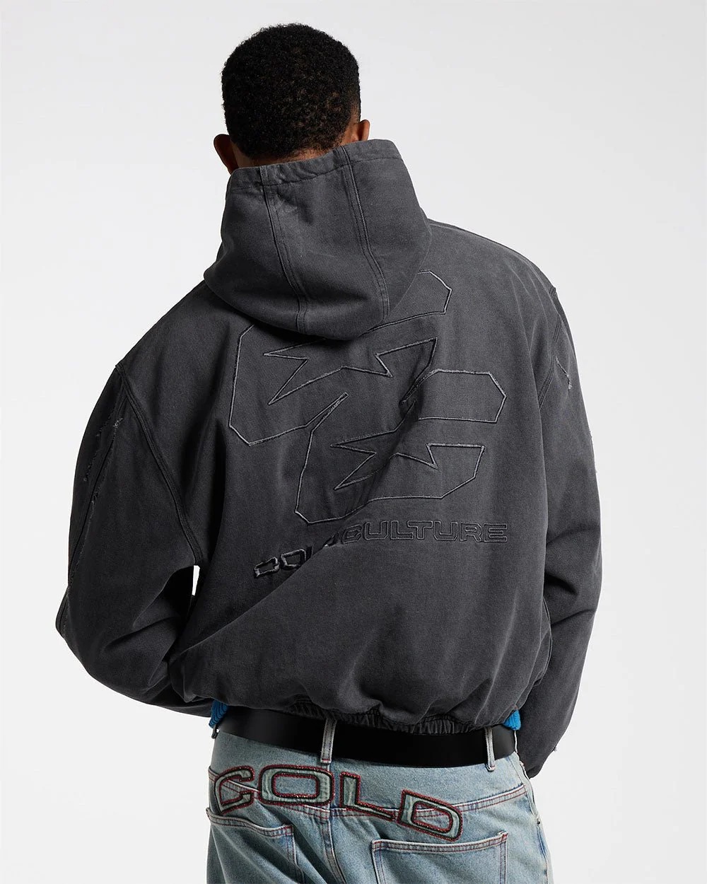 DOUBLE C STARS ZIP JACKET HEAVY GREY DENIM - Image 5